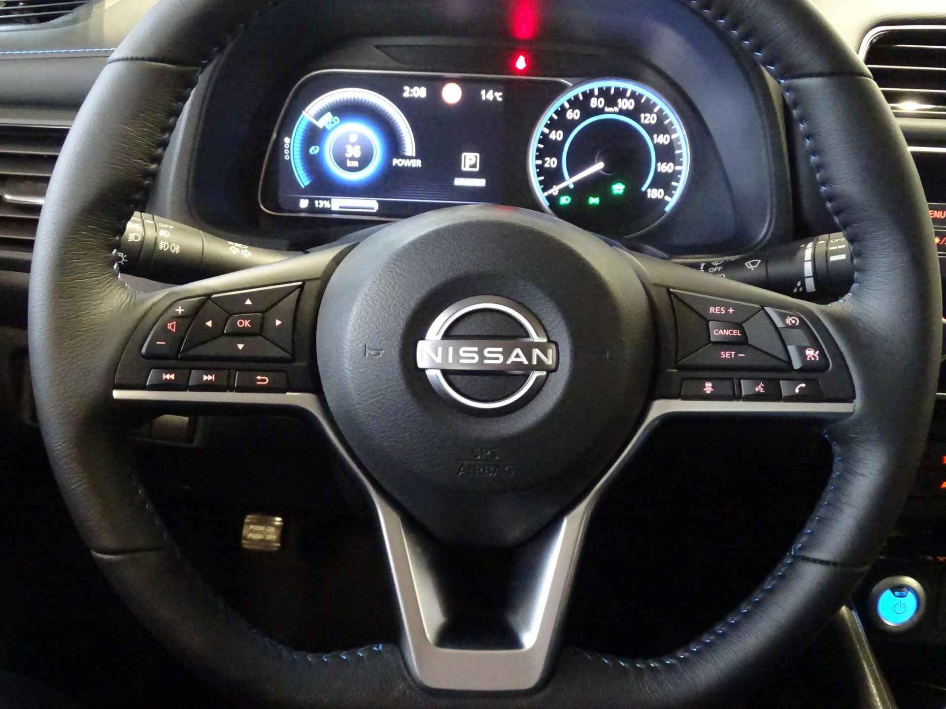 Nissan LEAF N-Connecta 39 kWh | 17" Lichtmetalen velgen | 7" TFT kleuren instrumentenpaneel | Achteruitrijcamera met dynamische afstandsmarkering | navigatiesysteem full map | - 25/29