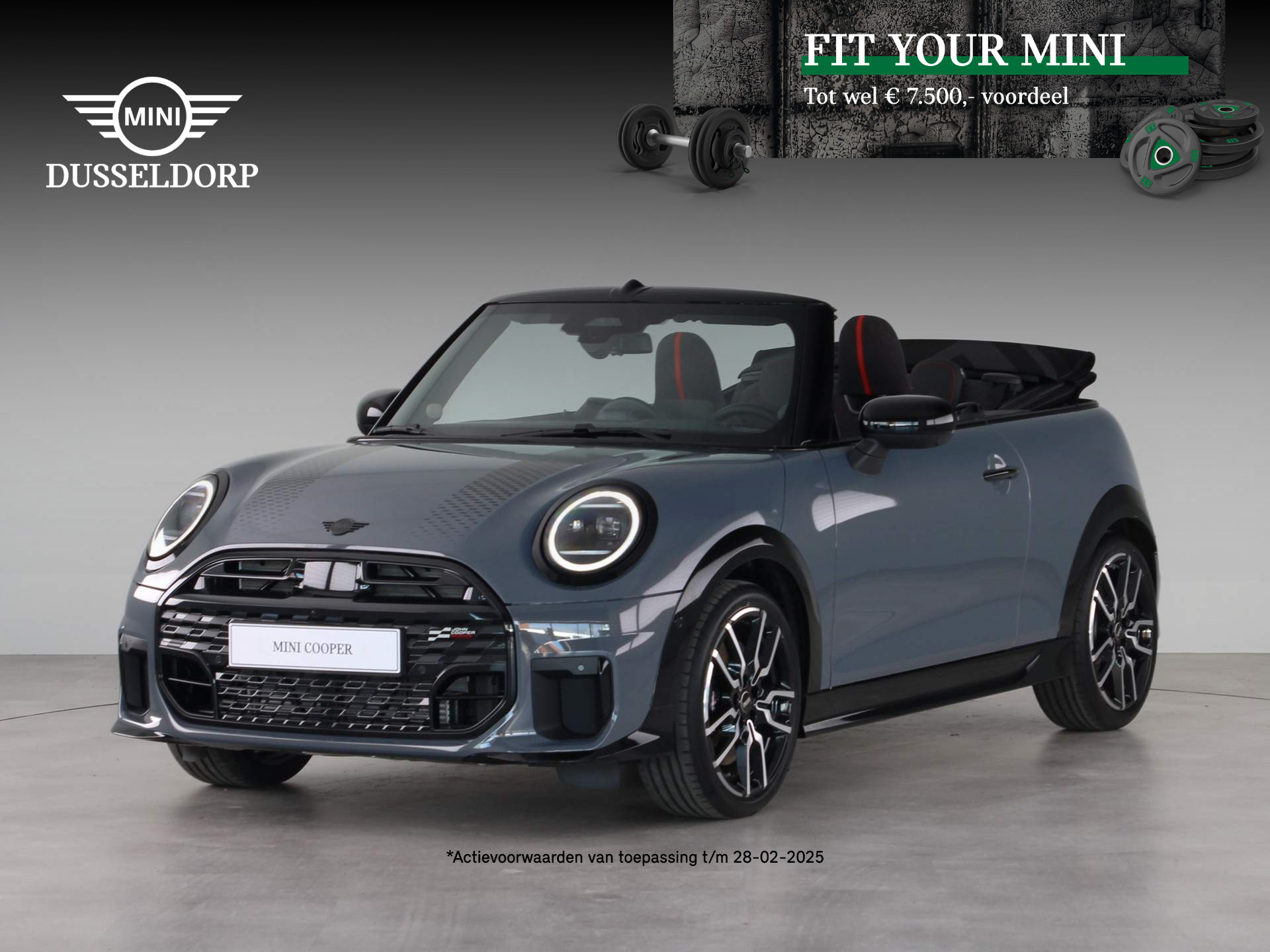 MINI Cooper Cabrio S John Cooper Works Pakket XL PRIVATE LEASE EUR 915,- (48 mnd/10.000 km)