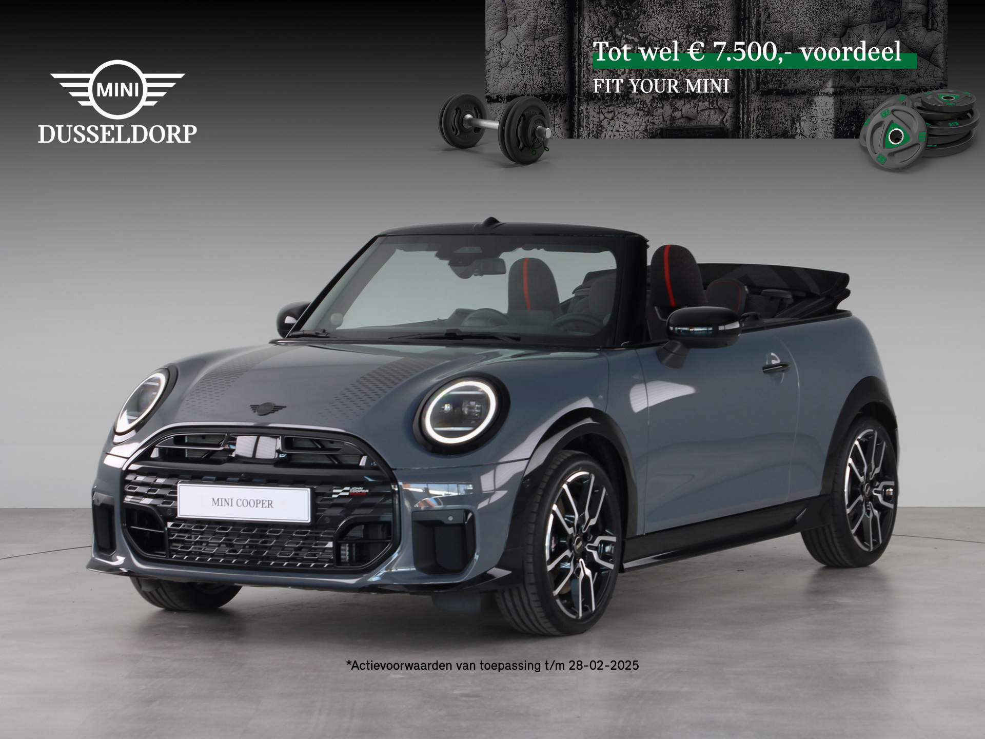 MINI Cooper Cabrio S John Cooper Works Pakket XL PRIVATE LEASE EUR 915,- (48 mnd/10.000 km)