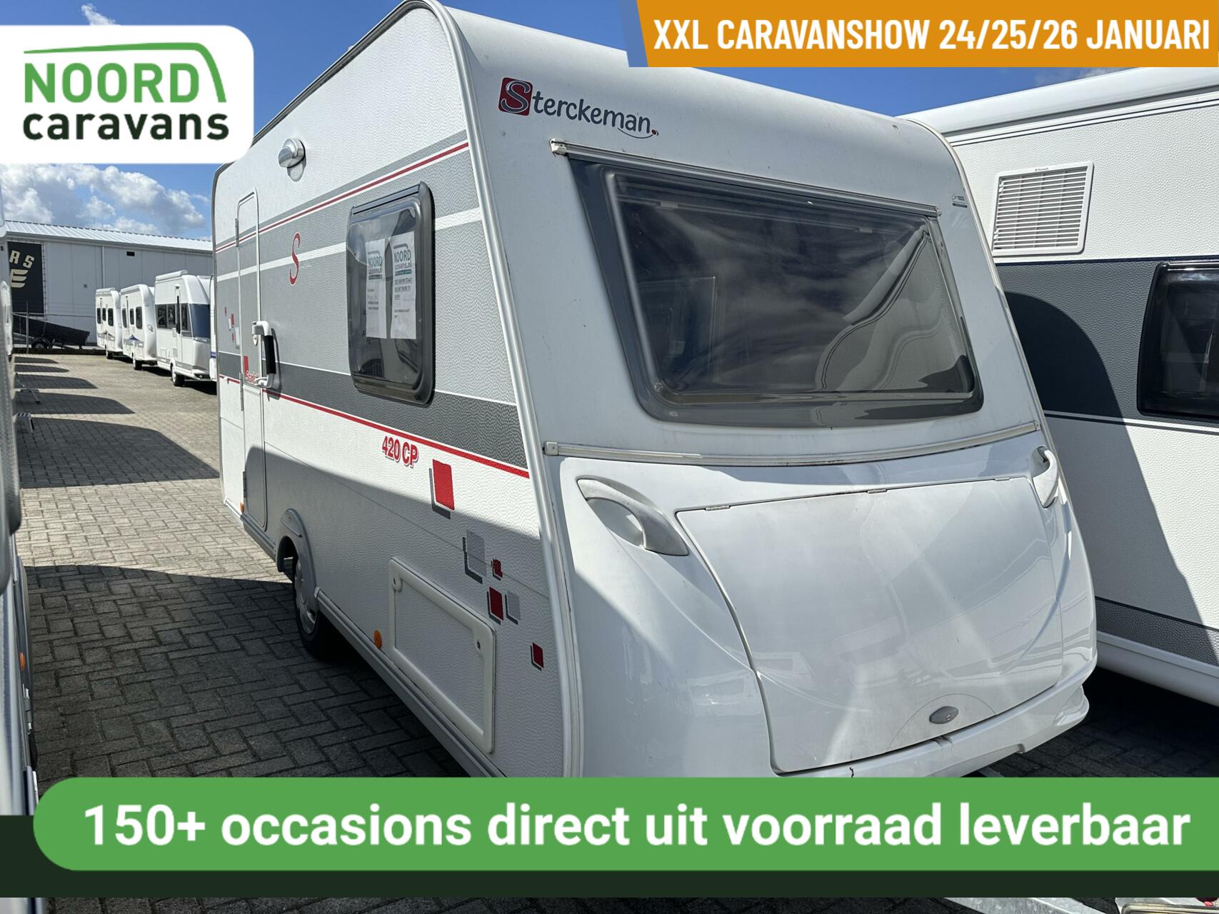 STERCKEMAN STARLETT 420 CP ENKELE BEDDEN + VOORTENT + LUIFEL