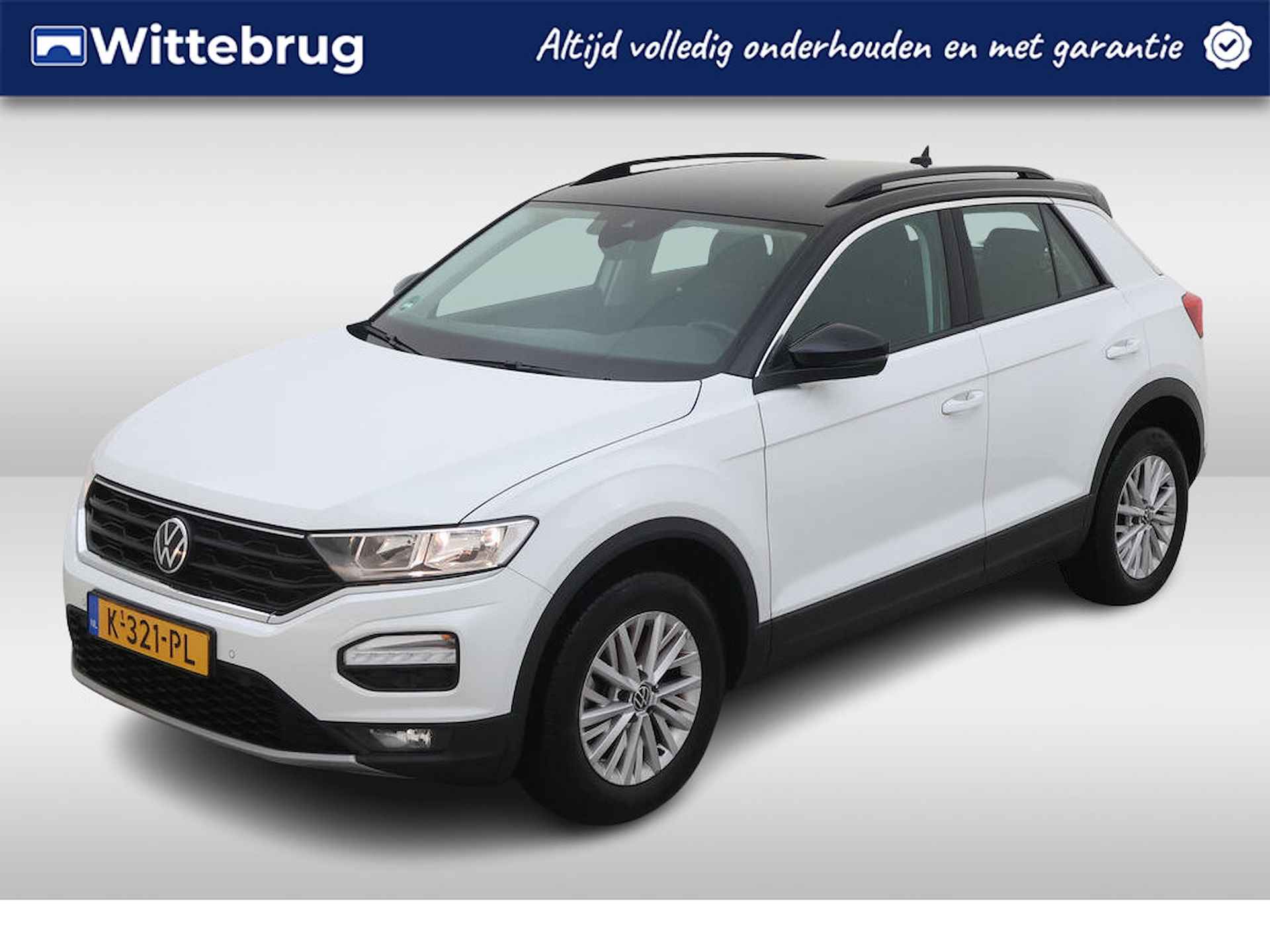 Volkswagen T-Roc 1.0 TSI Style Wit/ Zwart dak/ Clima/ Navi/ Camera/ Parkeersensor  A/ 16 lmv