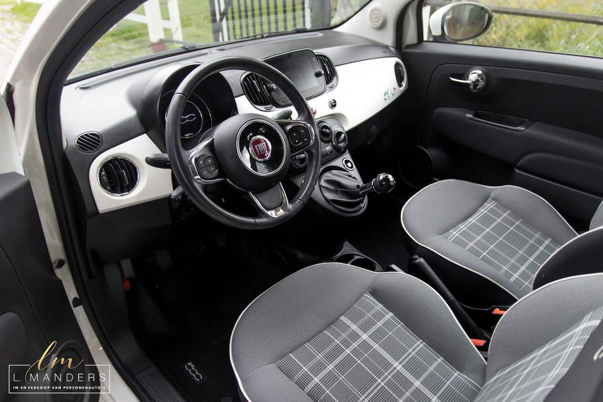 Fiat 500 1.2 Lounge Boretti 2019 WIT | Panoramadak | Display | PDC | Lede - 3/24