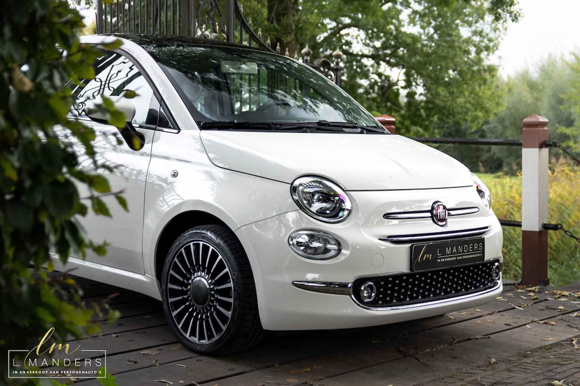 Fiat 500 1.2 Lounge Boretti 2019 WIT | Panoramadak | Display | PDC | Lede - 7/24