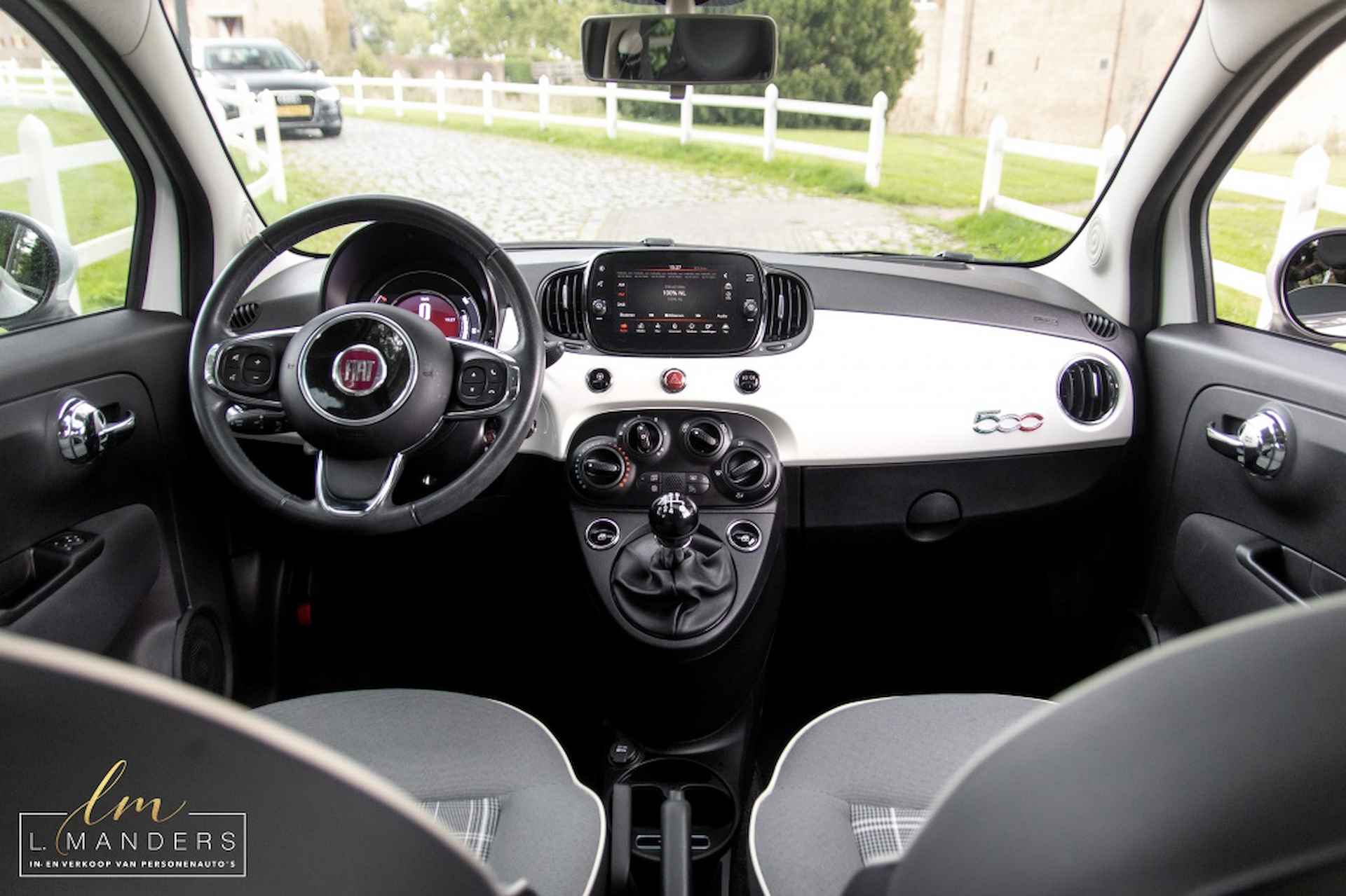 Fiat 500 1.2 Lounge Boretti 2019 WIT | Panoramadak | Display | PDC | Lede - 17/24