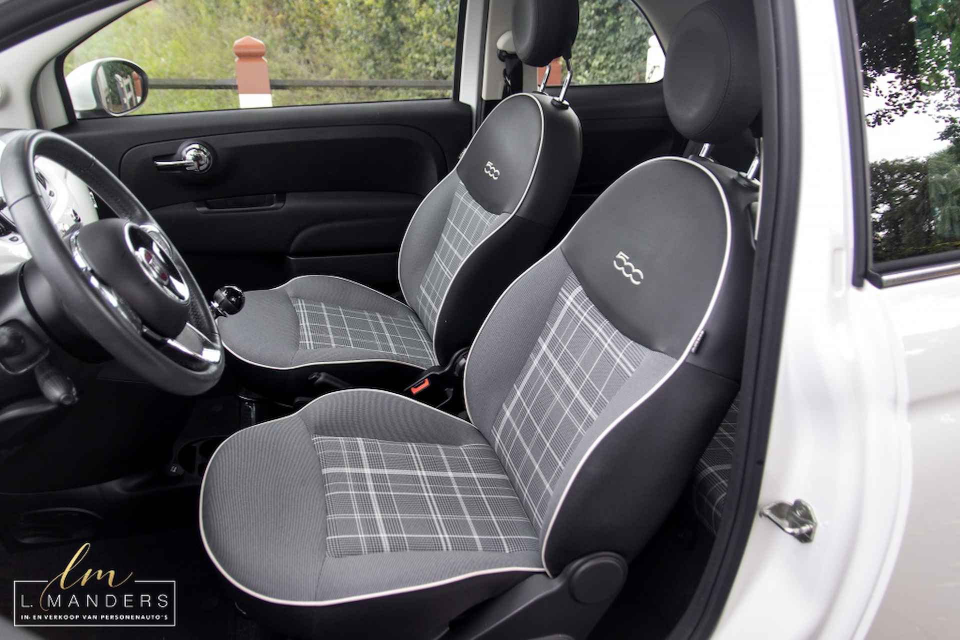 Fiat 500 1.2 Lounge Boretti 2019 WIT | Panoramadak | Display | PDC | Lede - 21/24