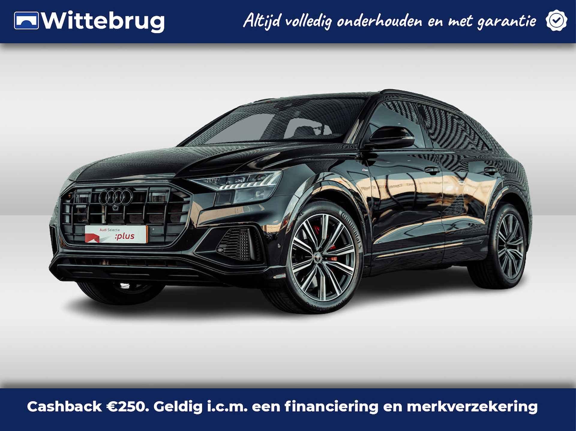 Audi Q8 60 TFSI e 462pk quattro Pro Line S | Panoramadak | Bang & Olufsen | S-sportstoelen ruitstiksel | Ventilatie & Massage | Servo | Head Up | HD Matrix | Trekhaak | City & Parking & Tour pakket - 1/38