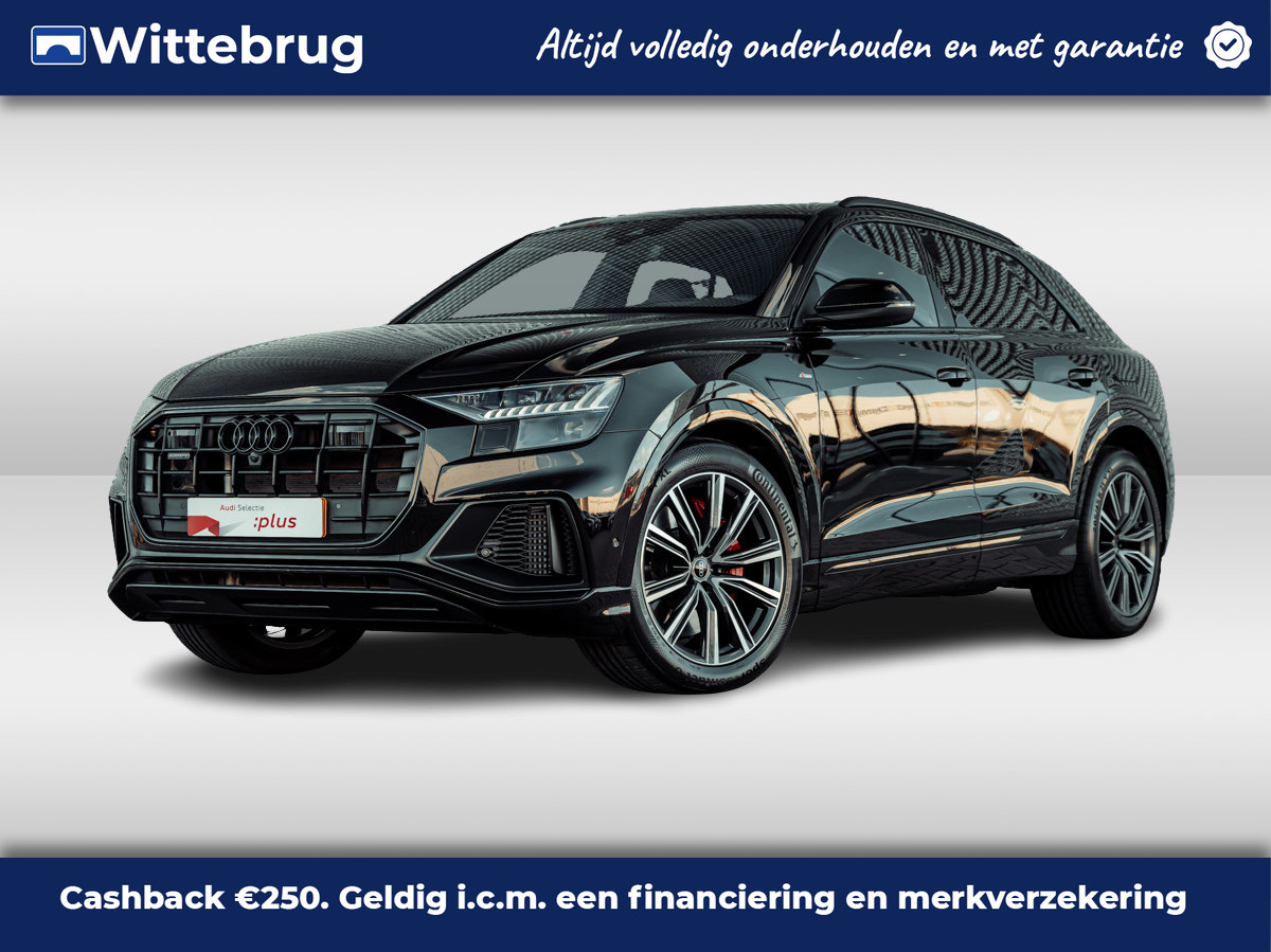 Audi Q8 60 TFSI e 462pk quattro Pro Line S | Panoramadak | Bang & Olufsen | S-sportstoelen ruitstiksel | Ventilatie & Massage | Servo | Head Up | HD Matrix | Trekhaak | City & Parking & Tour pakket