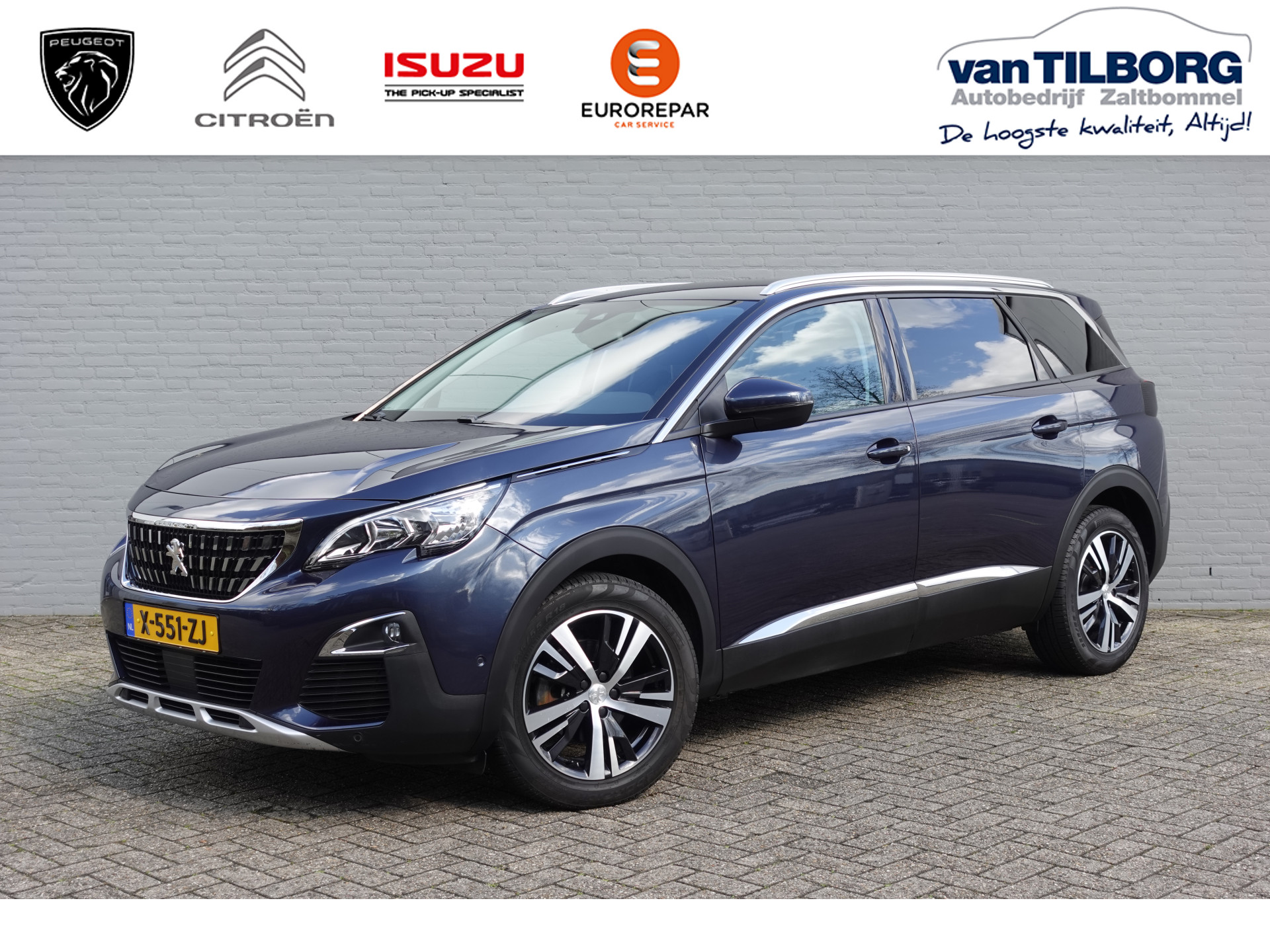 Peugeot 5008 1.6 PureTech Allure 180pk AUTOMAAT | 7 Zitpl. | NAV | A. CAMERA | DODEHOEK | TREKHAAK | KEYLESS bij viaBOVAG.nl