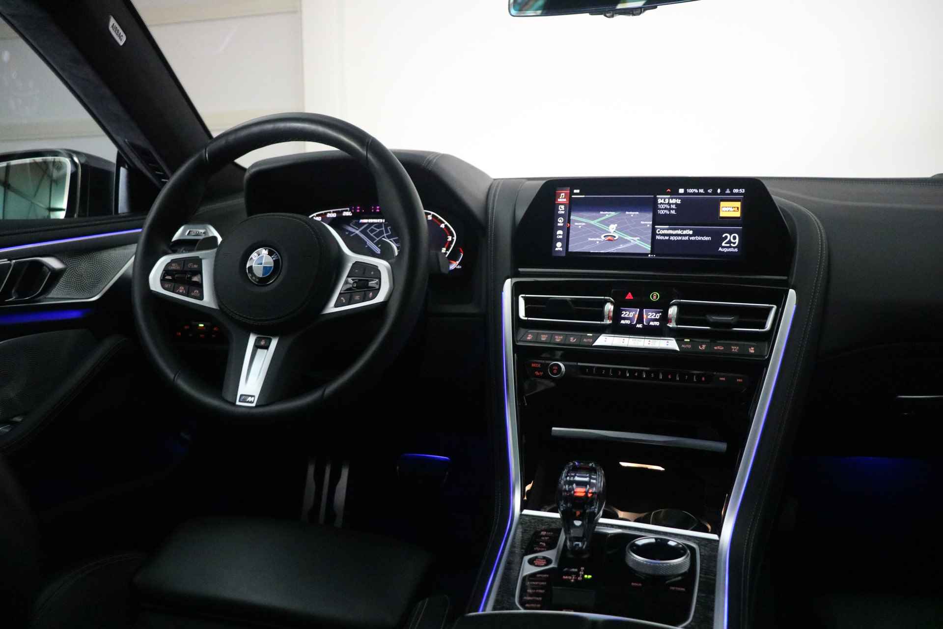 BMW 8 Serie Gran Coupé M850i xDrive High Executive Automaat / Panoramadak / Adaptief M Onderstel Professional / Laserlicht / Bowers & Wilkins / M Sportstoelen / Soft Close / Night Vision - 34/37