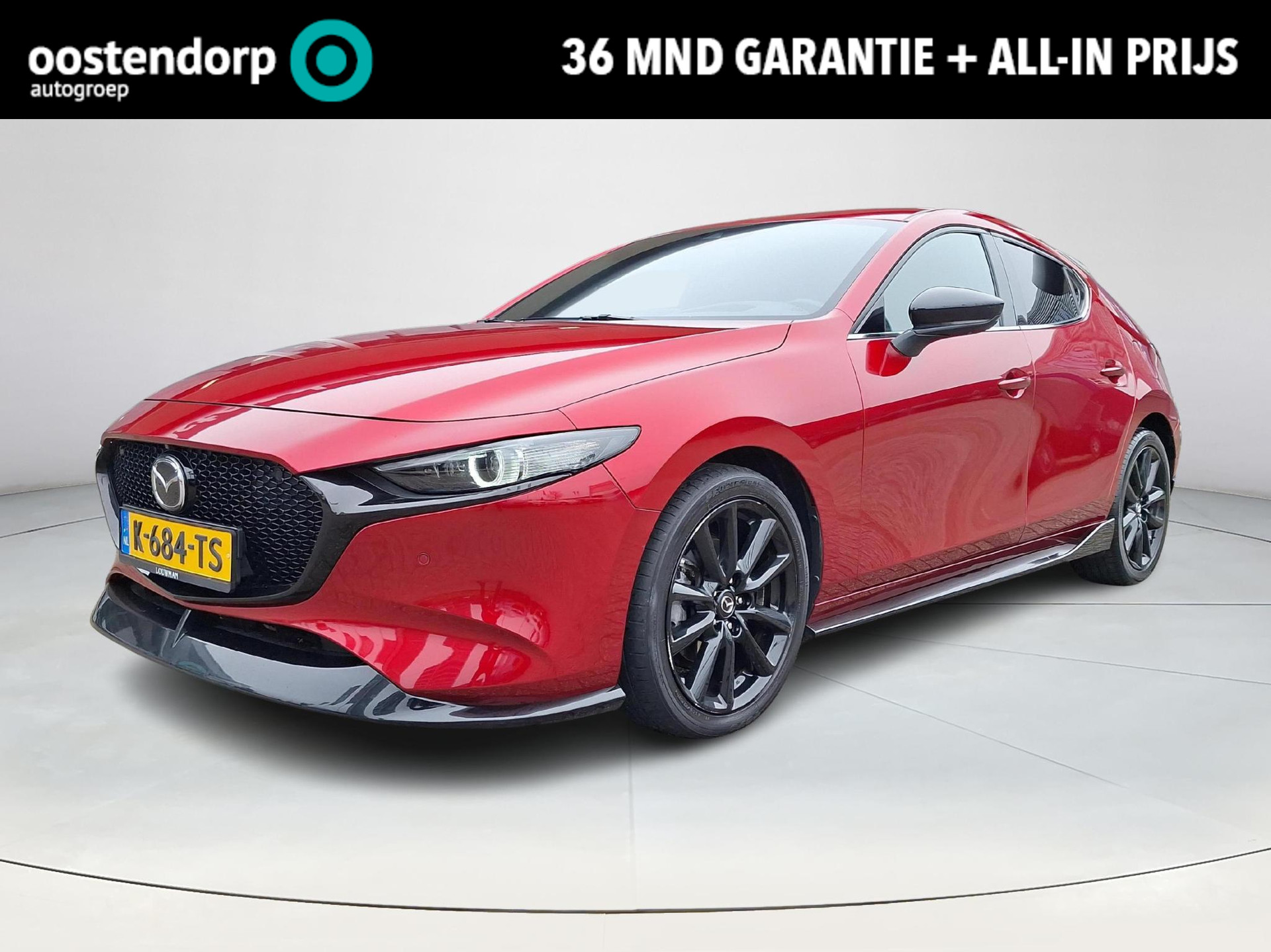 Mazda 3 2.0 e M Hybrid 186 Luxury Aero Pack Automaat Mazda 3 2.0 e-SkyActiv-X M Hybrid 186 Luxury Aero Pack | Rijklaarprijs! | Sport Pack | Leder | Memory Seat | Full LED | Adaptive CC | Climate Control | Inclusief 36 mnd Garantie! |