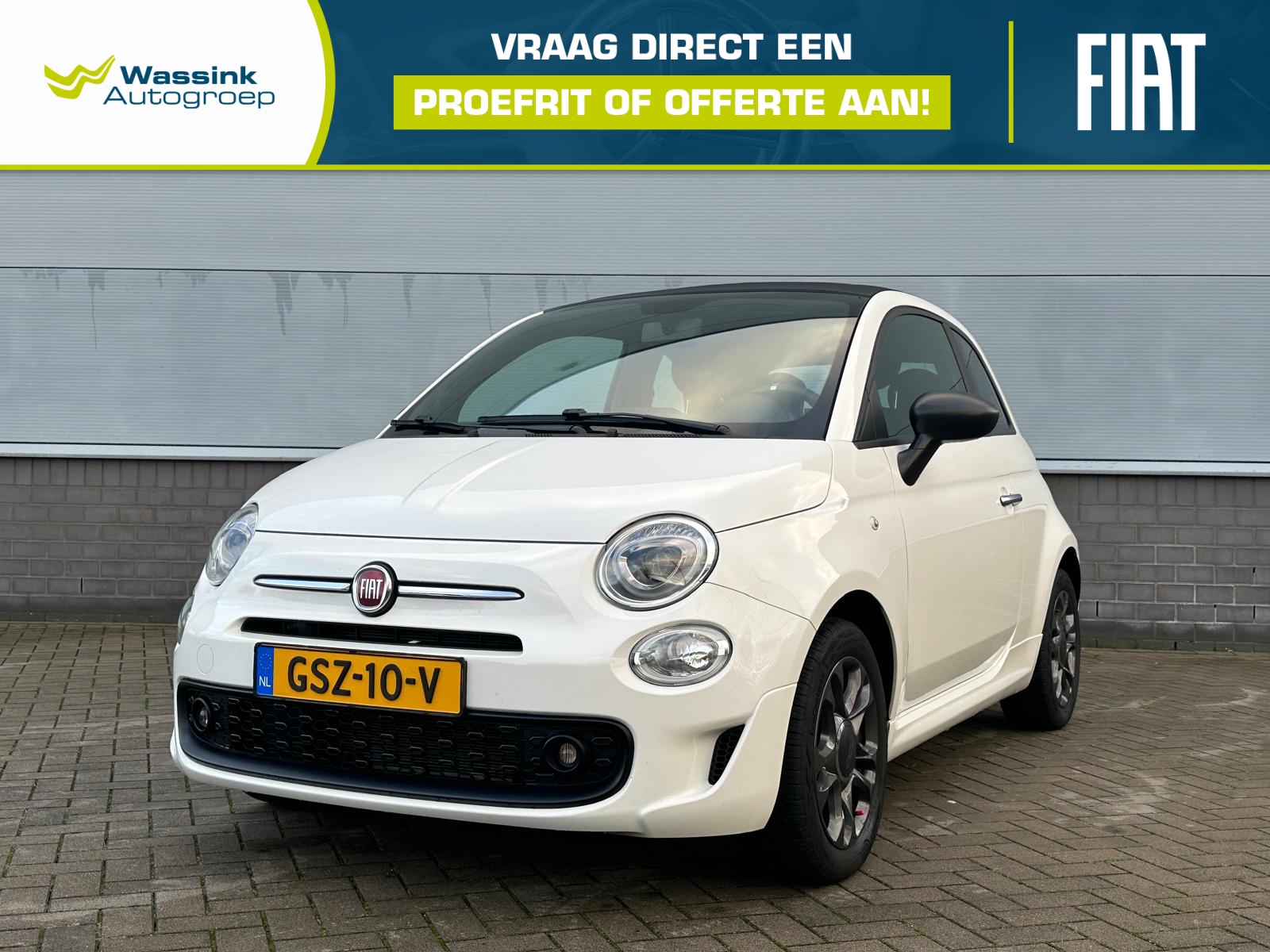 FIAT 500C 1.0 70pk Hybrid Sport | Cabrio | Sportstuur | Half-Lederen Bekleding | Cruise Control |