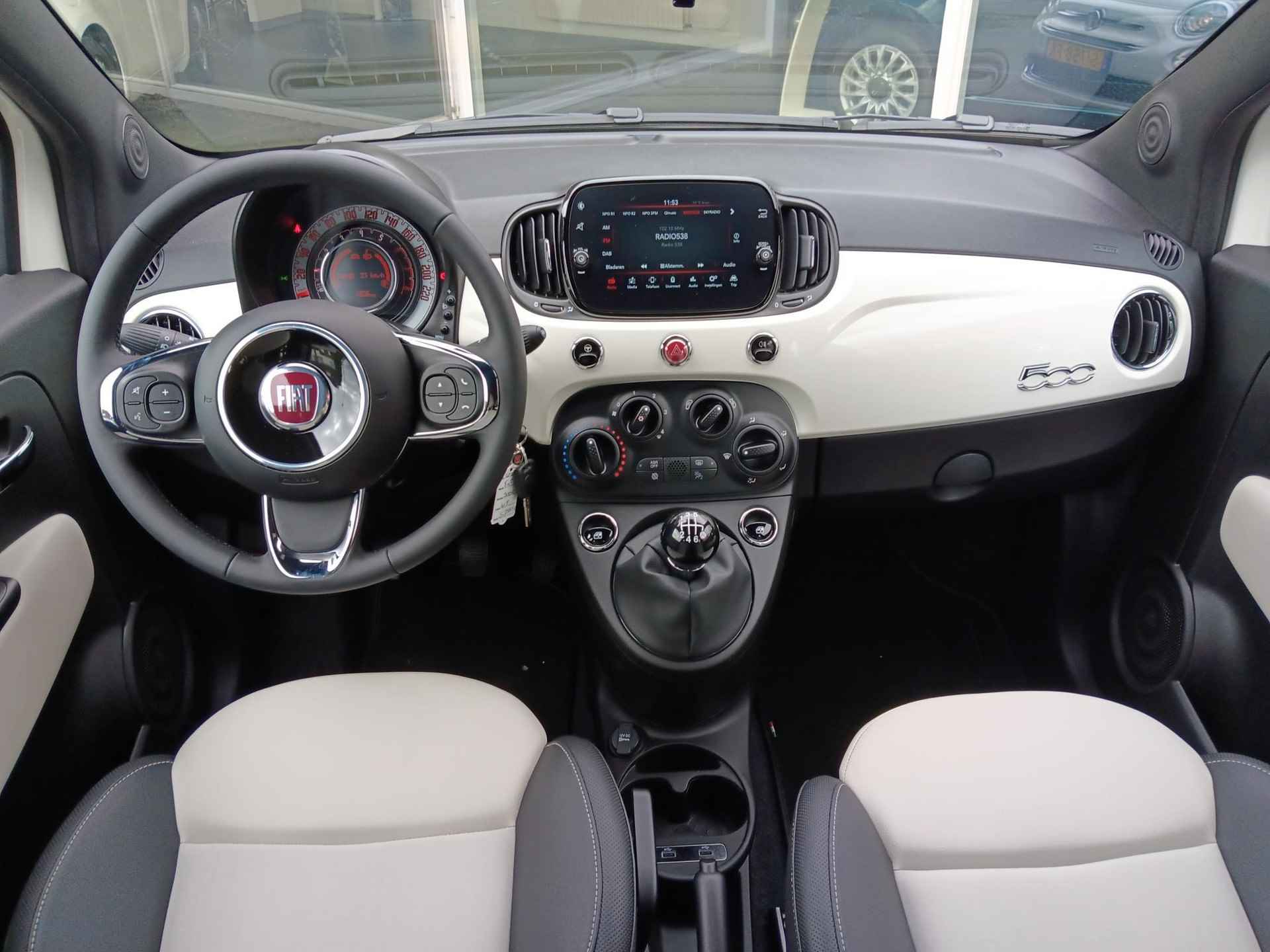 Fiat 500C Hybrid Dolcevita | Airco | Cruise | 15" | Apple Carplay | - 7/26