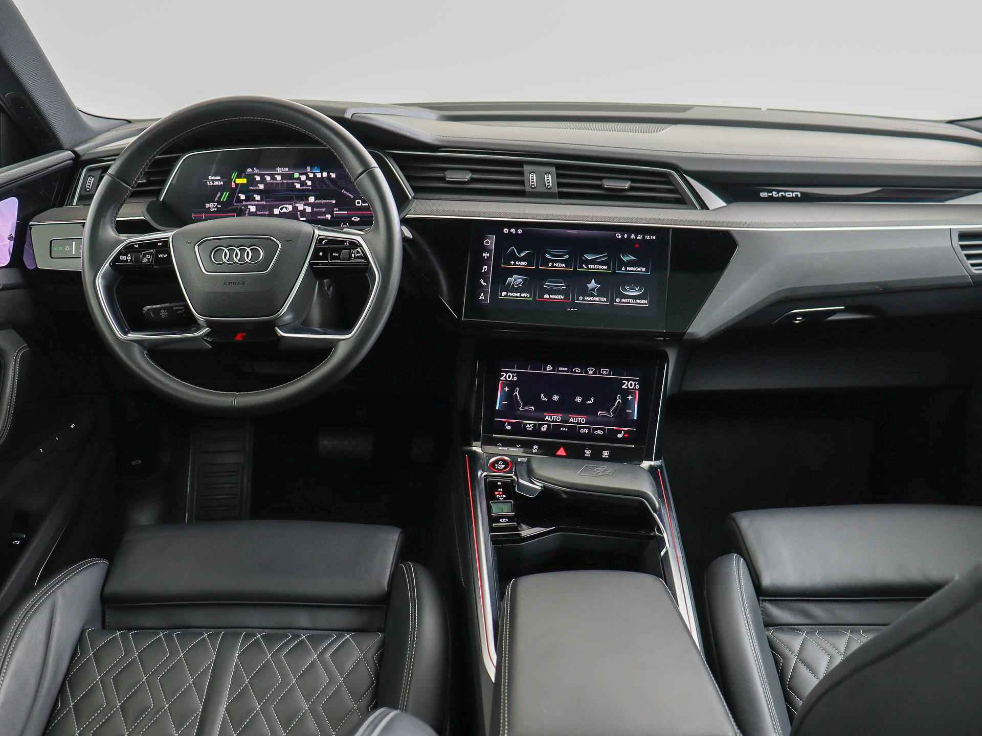 Audi e-tron Sportback S 503PK quattro | S-Sportstoelen | Pano.dak | B&O | Stoelverwarming V+A | 21' velgen | Top view camera | Head-up | Carbon | Verlengde fabrieksgarantie* - 4/64