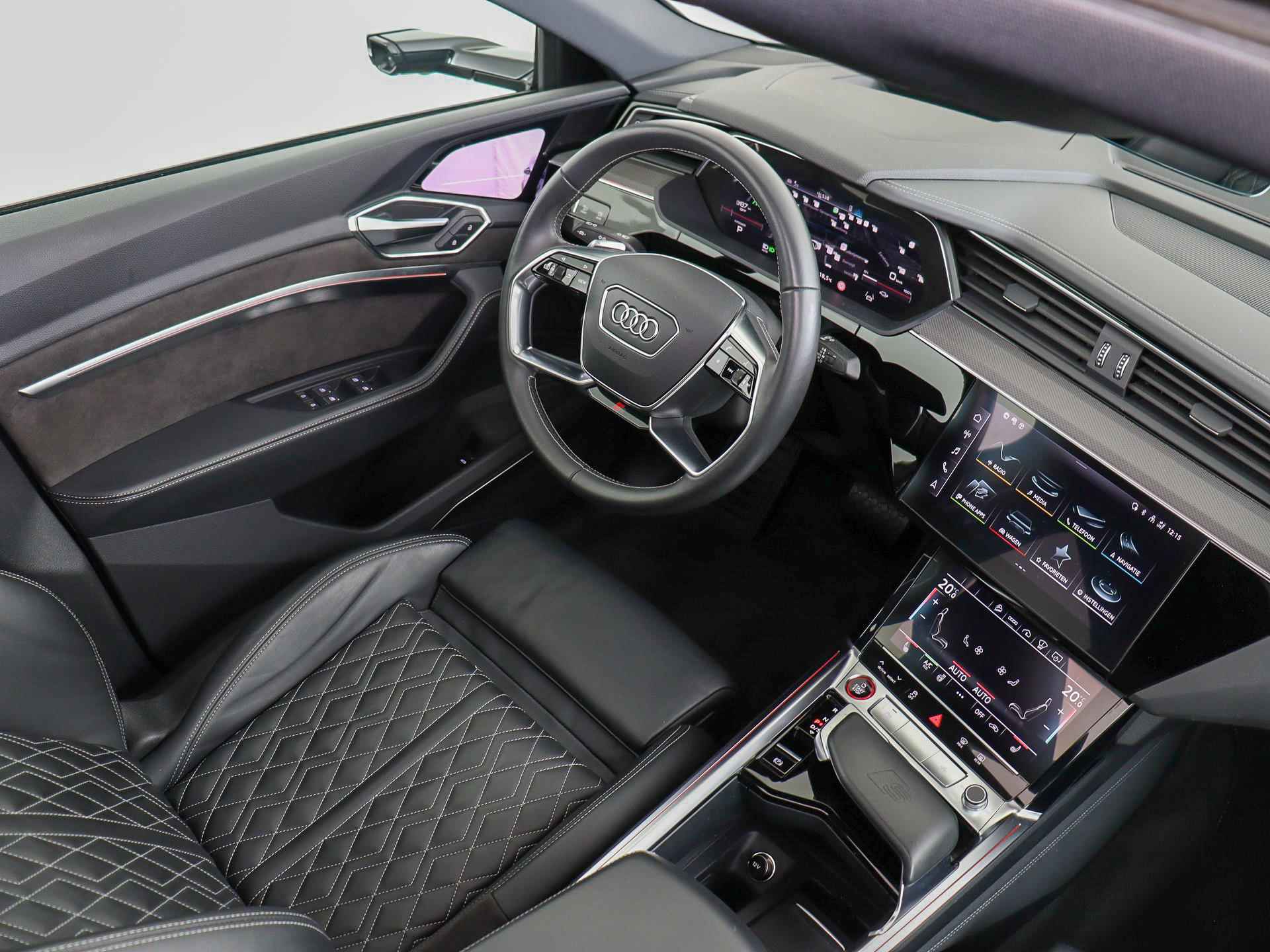 Audi e-tron Sportback S 503PK quattro | S-Sportstoelen | Pano.dak | B&O | Stoelverwarming V+A | 21' velgen | Top view camera | Head-up | Carbon | Verlengde fabrieksgarantie* - 5/64
