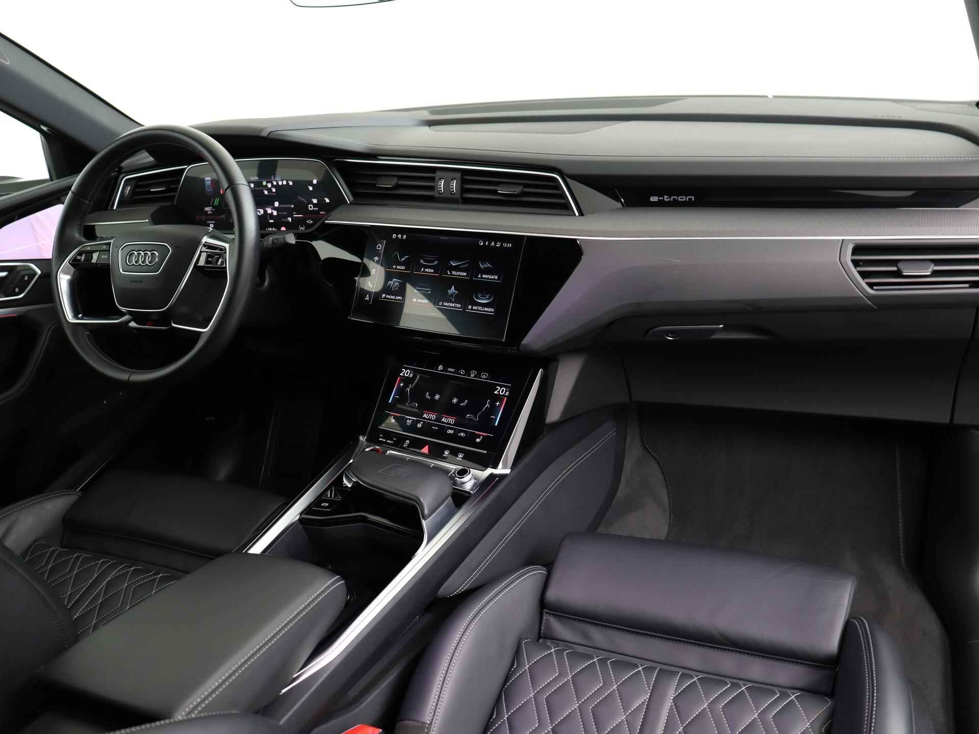 Audi e-tron Sportback S 503PK quattro | S-Sportstoelen | Pano.dak | B&O | Stoelverwarming V+A | 21' velgen | Top view camera | Head-up | Carbon | Verlengde fabrieksgarantie* - 29/64