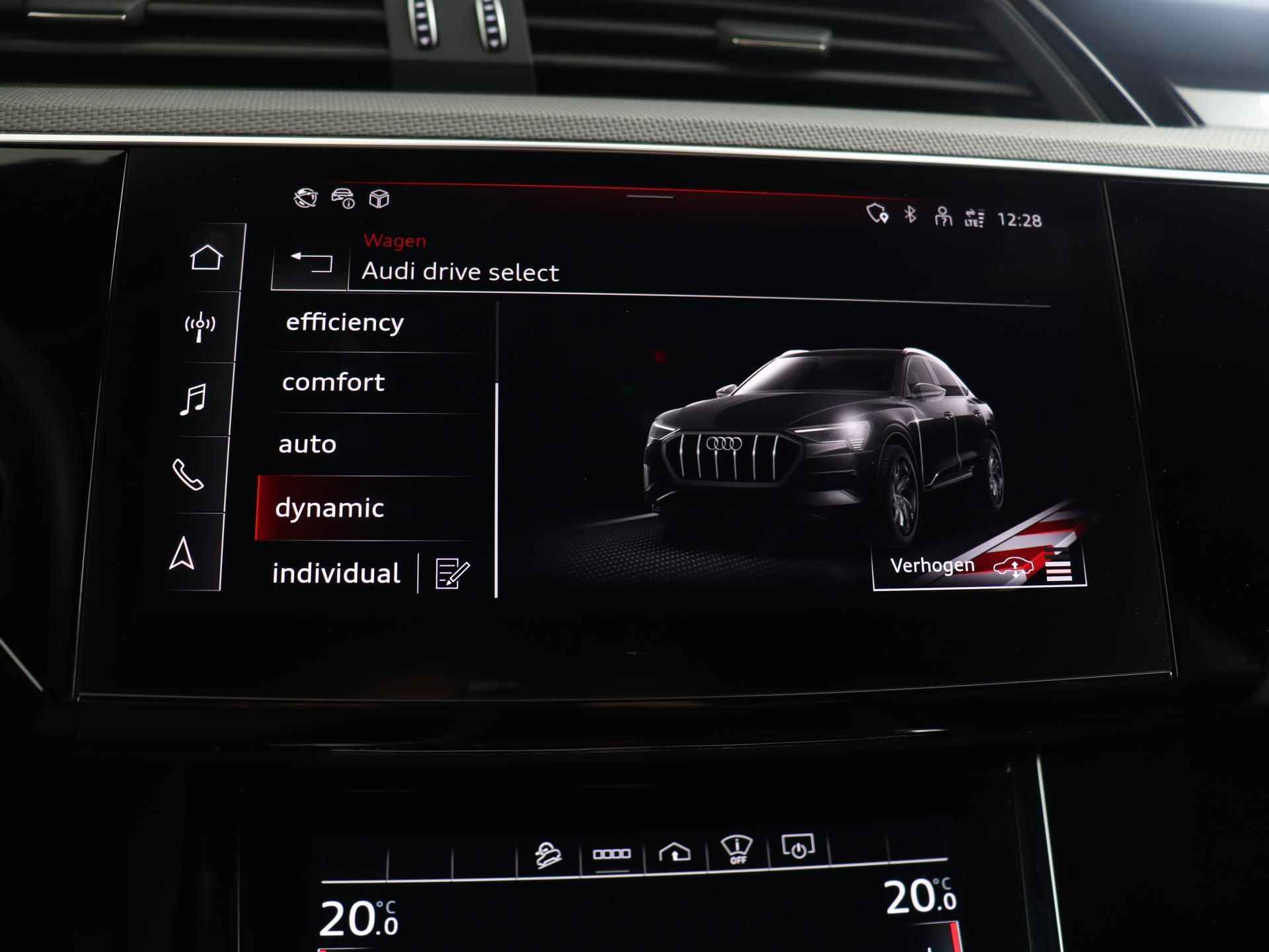 Audi e-tron Sportback S 503PK quattro | S-Sportstoelen | Pano.dak | B&O | Stoelverwarming V+A | 21' velgen | Top view camera | Head-up | Carbon | Verlengde fabrieksgarantie* - 48/64