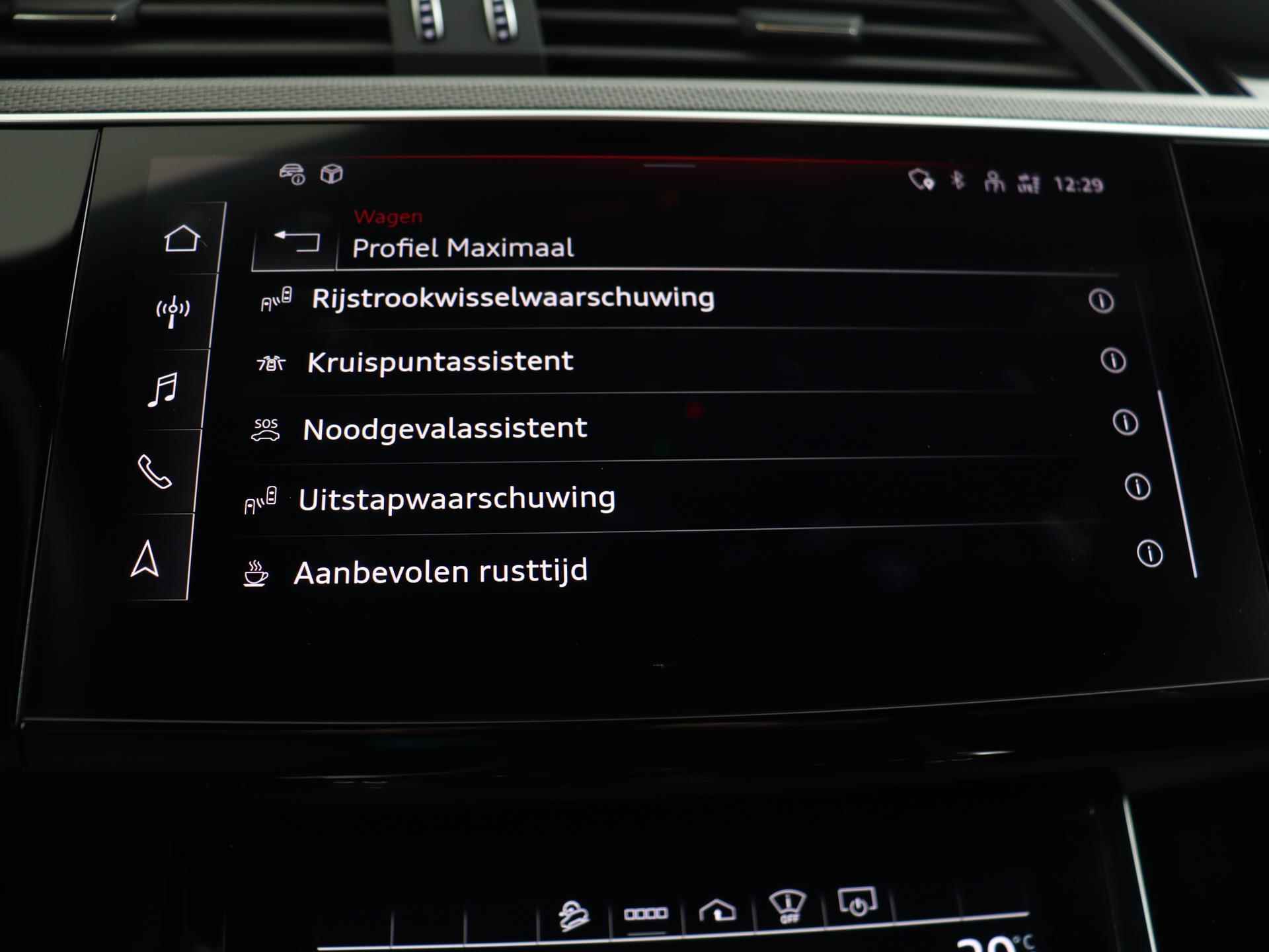 Audi e-tron Sportback S 503PK quattro | S-Sportstoelen | Pano.dak | B&O | Stoelverwarming V+A | 21' velgen | Top view camera | Head-up | Carbon | Verlengde fabrieksgarantie* - 56/64