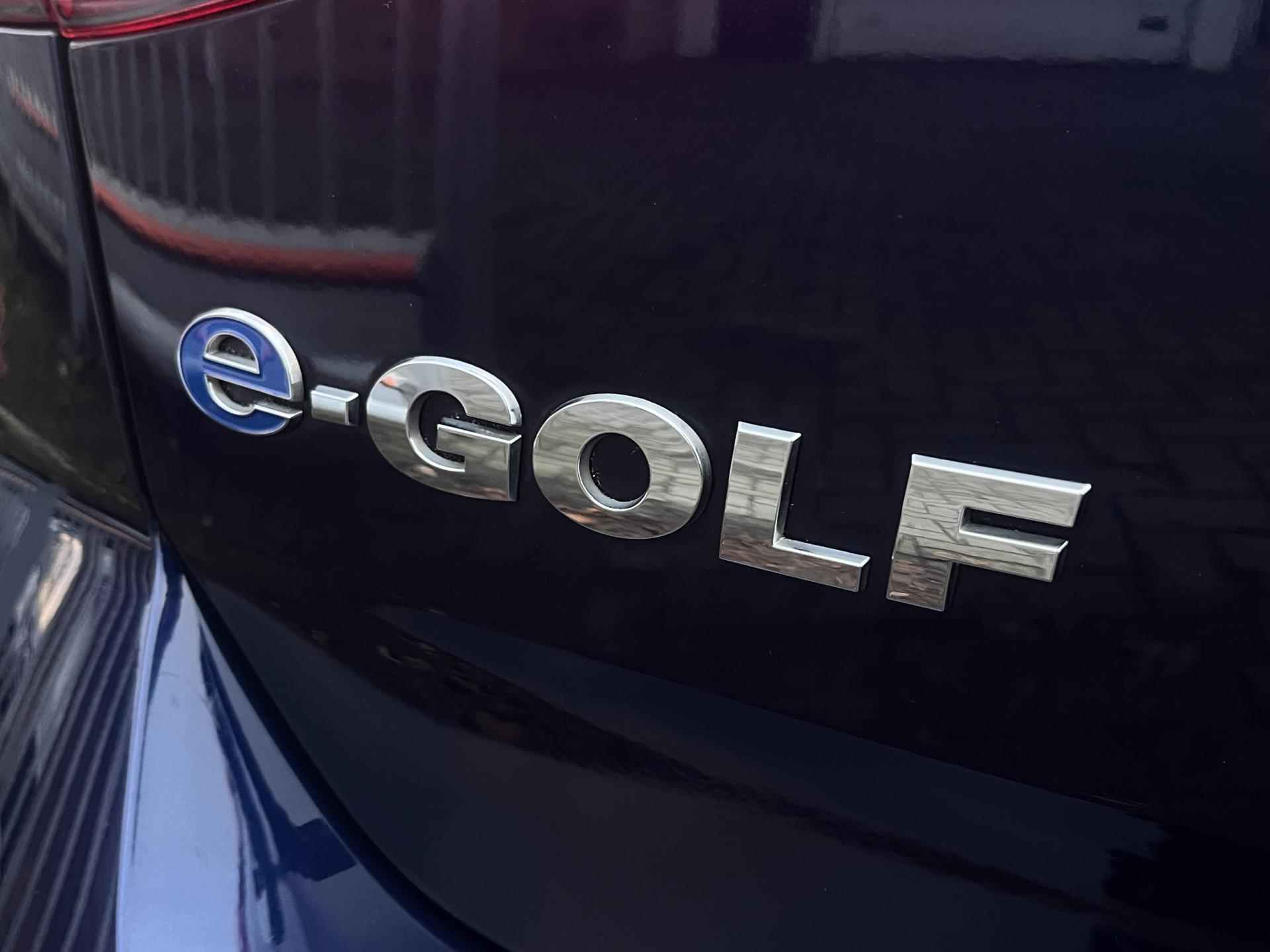 Volkswagen E-Golf 1E EIGENAAR / ACC / WARMTEPOMP / SUBSIDIE MOGELIJK / BTW / ECC / PDC / CARPLAY / NAVIGATIE MET NAVIREM - 39/43