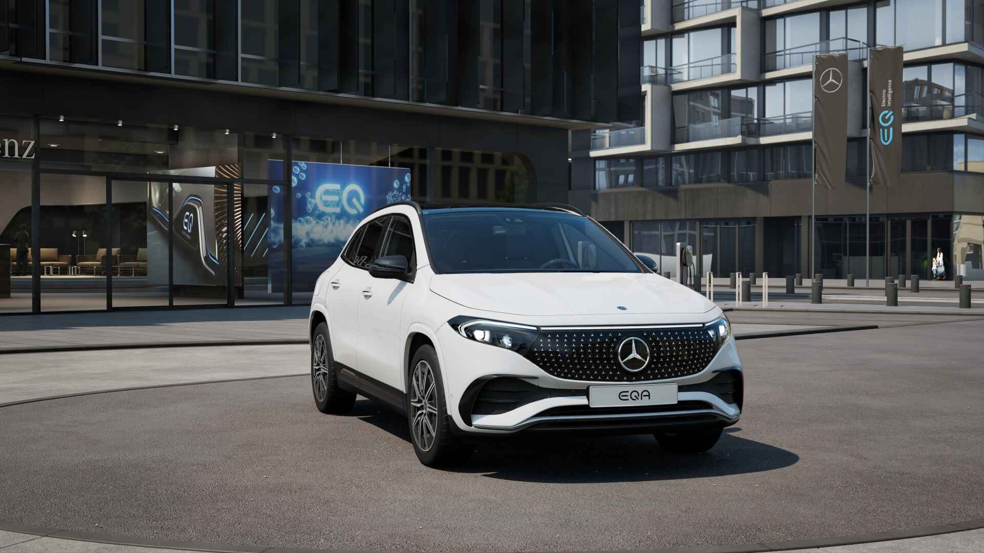 Mercedes-Benz EQA 250+ AMG Line 71 kWh | Nightpakket | Parkeerpakket met achteruitrijcamera | KEYLESS-GO comfort pakket | Winter pakket | GUARD 360° Voertuigbescherming Plus | EASY PACK achterklep | - 17/25