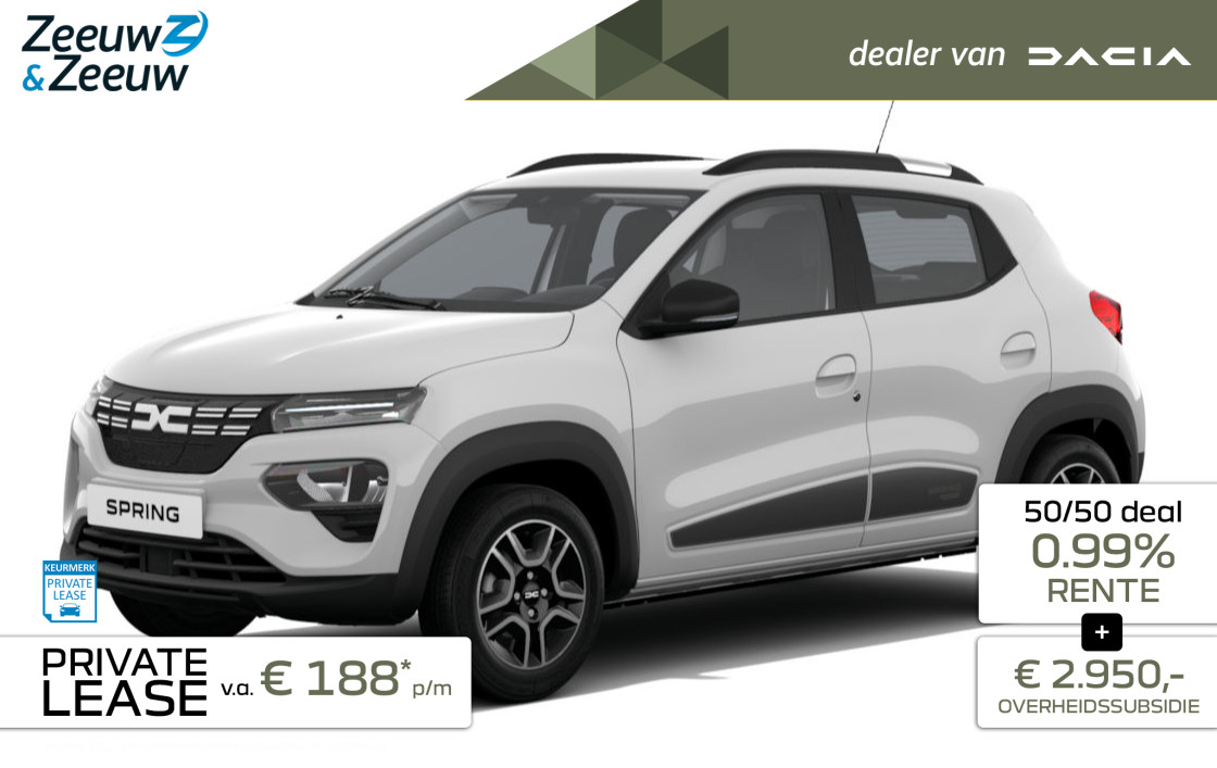 Dacia Spring Essential | Nieuw te bestellen | *Auto komt in aanmerking voor €2.950,- SEPP Subsidie
