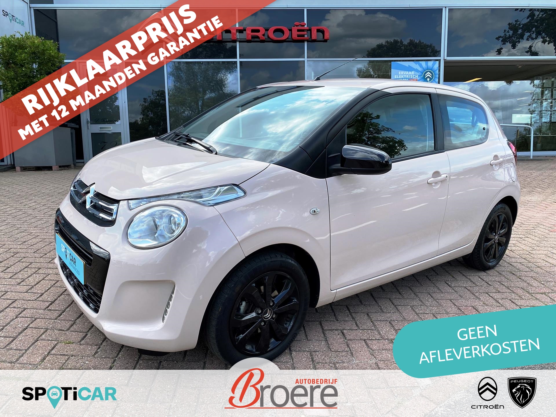 CITROEN C1 1.0 VTi 72PK5D Shine | touchscreen audio met navigatie en bluetooth, airco, navigatie, 15 inch velgen, elek ramen, toerenteller