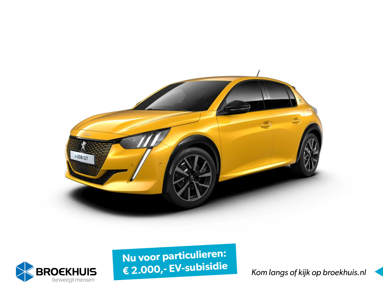 Peugeot e-208 GT 50 kWh 136PK | Navigatie | Adaptieve Cruise | 17'' Lichtmetalen velgen | Keyless entry | Dodehoekbewaking | 10'' Touchscreen | Stoelverwarming VOORRAAD VOORDEEL!!!! bij viaBOVAG.nl
