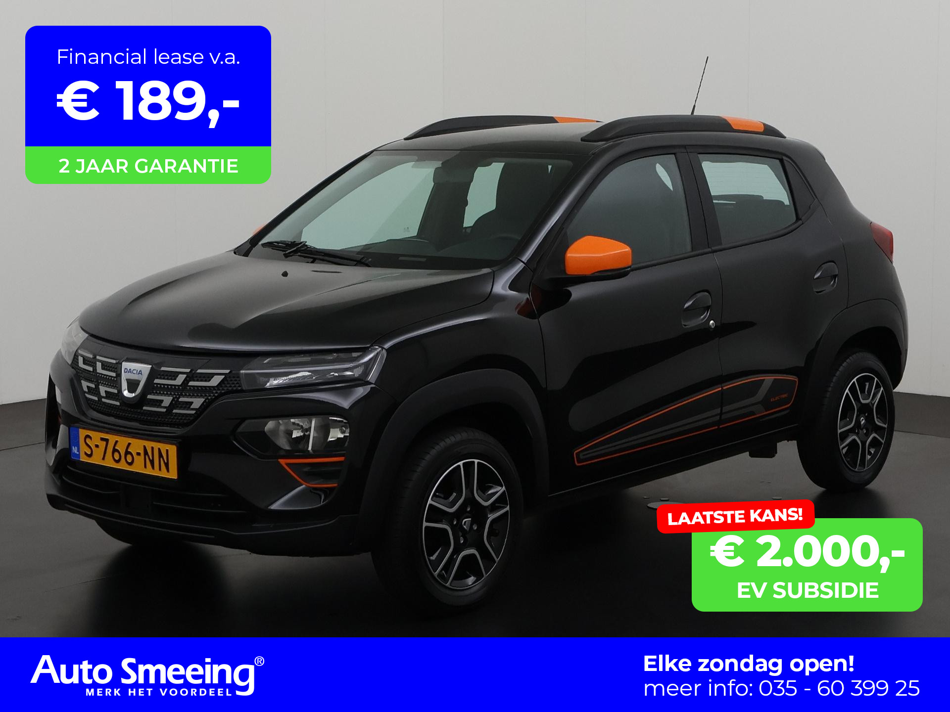 Dacia Spring Comfort Plus (Orange Pack) | 12945 na subsidie | Camera | Navigatie | Apple/Android Carplay | Zondag Open!