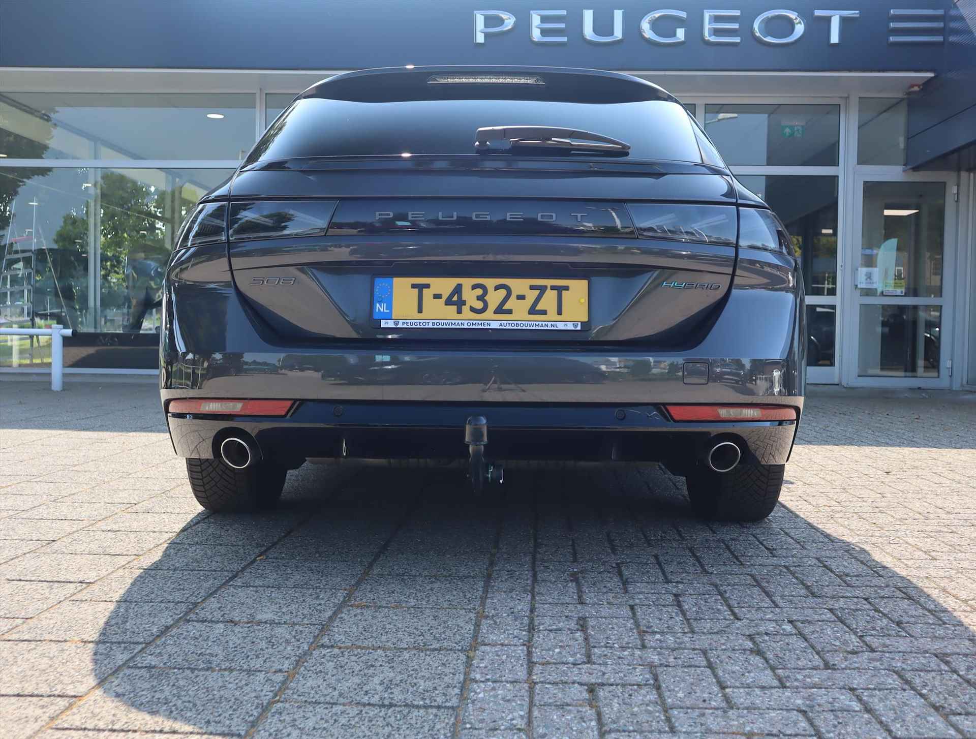 PEUGEOT 508 Sw Allure HYbrid 180pk e-EAT8 automaat, Rijklaarprijs, 7,4 kW lader  Adaptieve Cruise control 360° Camera Handsfree kofferklep - 17/66