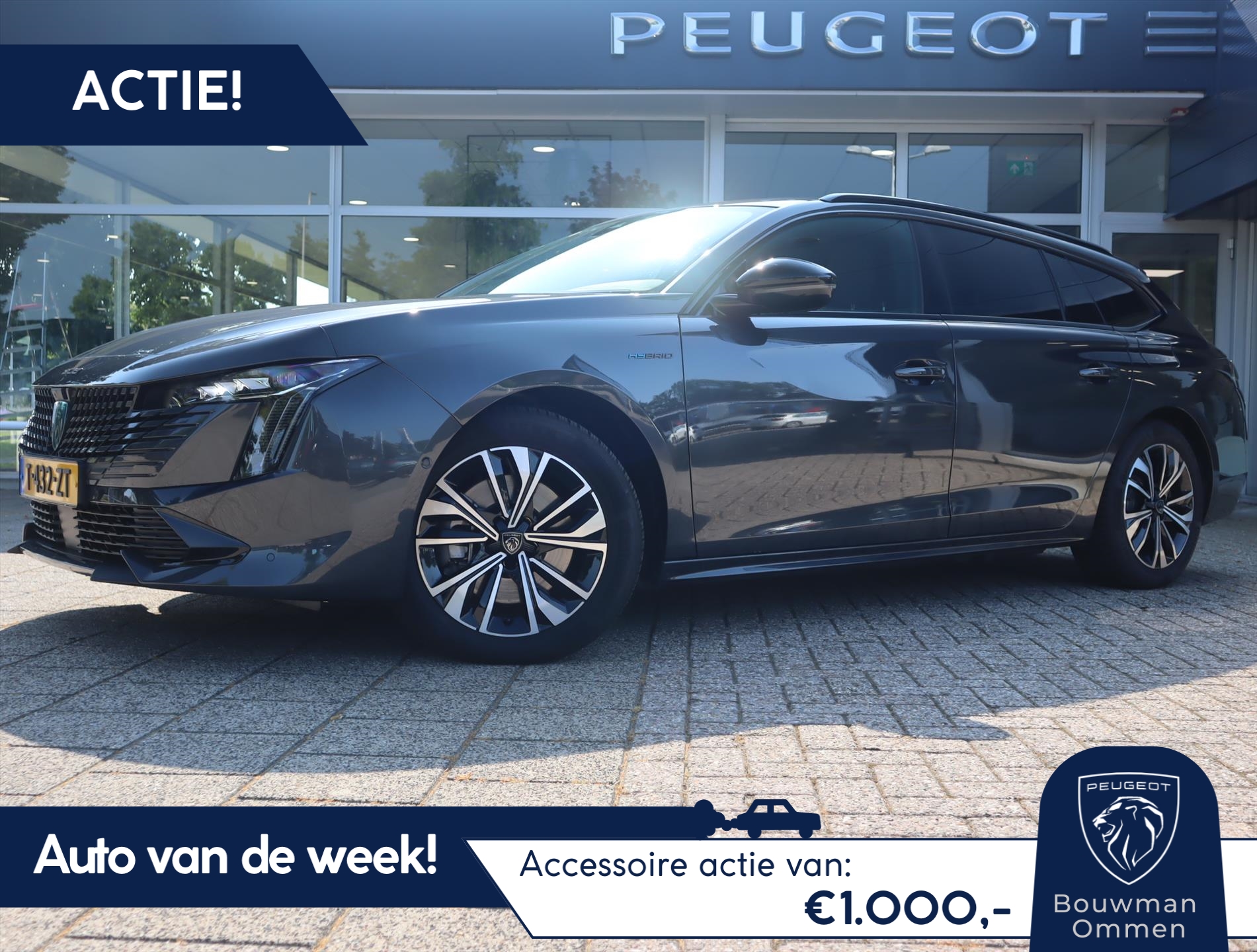 PEUGEOT 508 Sw *Auto v/d Week* Allure HYbrid 180pk e-EAT8 automaat, Rijklaarprijs, 7,4 kW lader  Adaptieve Cruise control 360° Camera Handsfree kofferklep