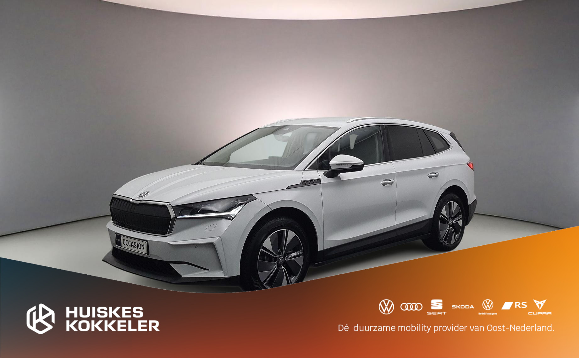 Skoda Enyaq iV 80 Business Edition Plus 204pk Automaat Adaptive cruise control, Elektrische achterklep, LED matrix koplampen, Navigatie, Achteruitrijcamera, Stuurwiel verwarmd