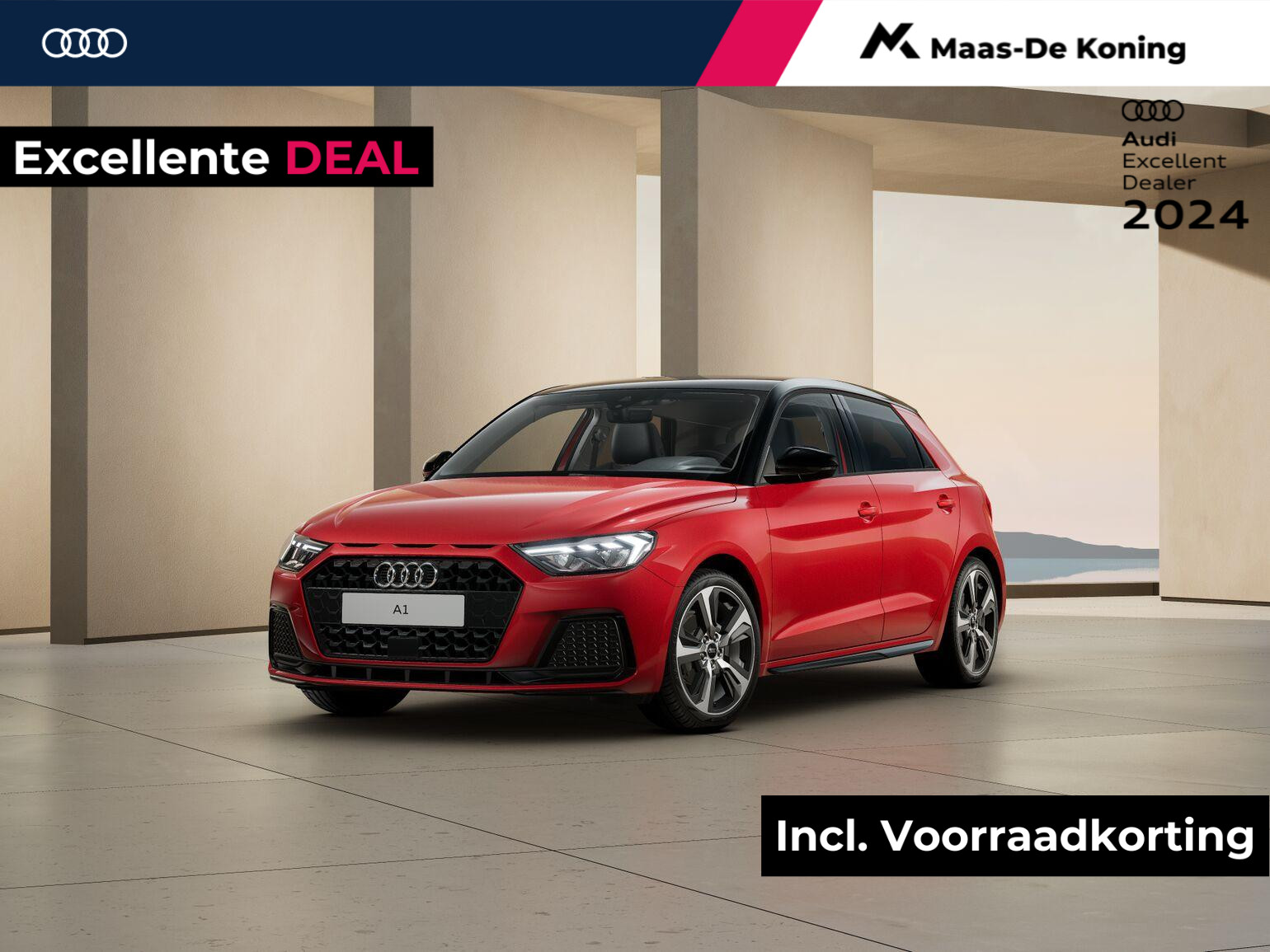 Audi A1 Advanced edition 25 TFSI 70 kW / 95 pk Sportback 7 · Cruise control · Afgevlakt sportstuur · Automatische airconditioning