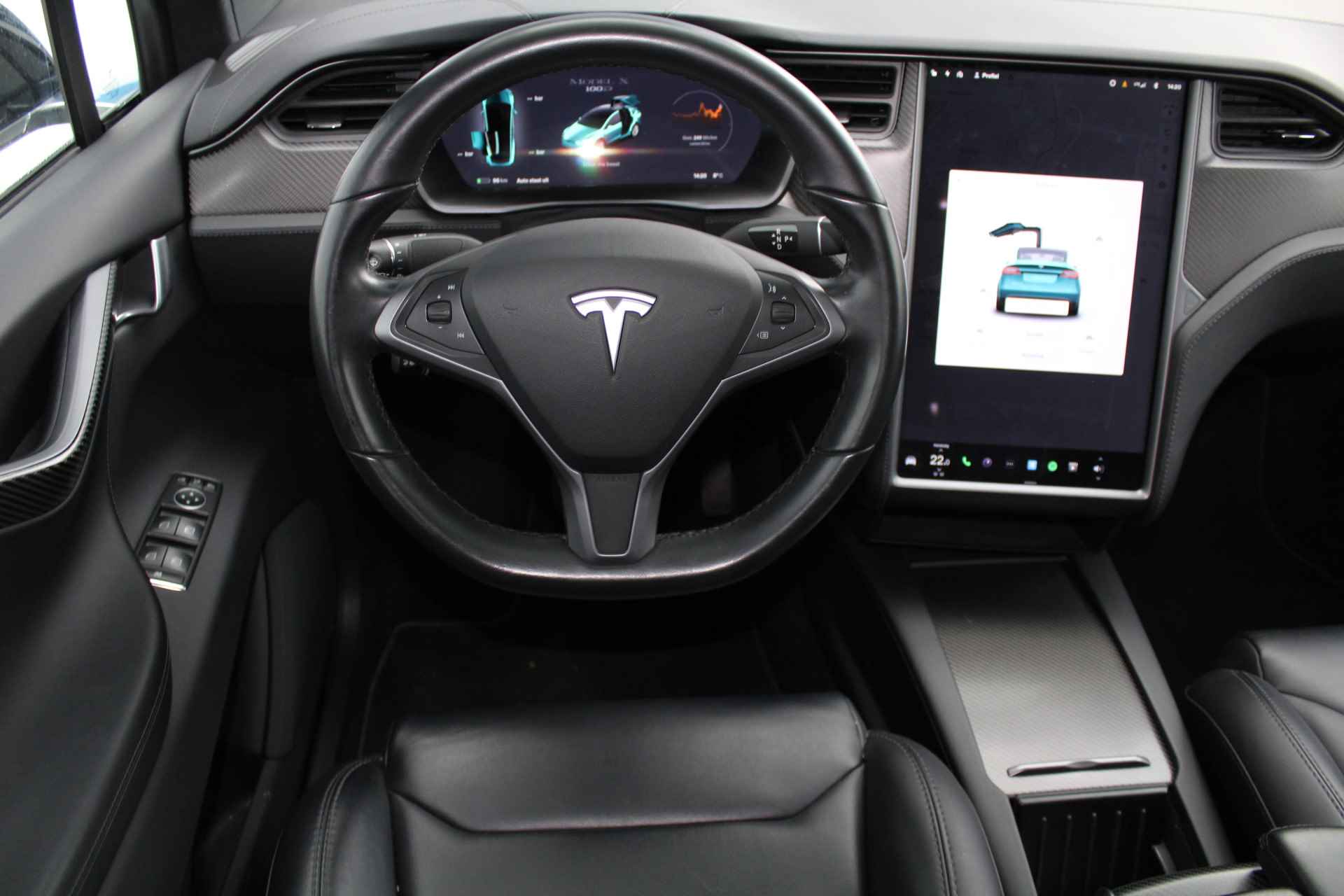 Tesla Model X 100D 6p. | Incl. BTW | Incl. 1 jaar Garantie | Wegenbelasting vrij tot 2030 | Luchtvering | Adaptive cruise | Keyless Go | Elektrisch verstelbare stoelen | Navigatie | Stoelverwarming  | Achteruitrijcamera | 20 " LM | LED verlichting | Parkeersensoren V+A | Vleugel deuren | Elektrische kofferbak | Trekhaak 2250 kg | Origineel Nederlandse auto | NAP | - 27/63