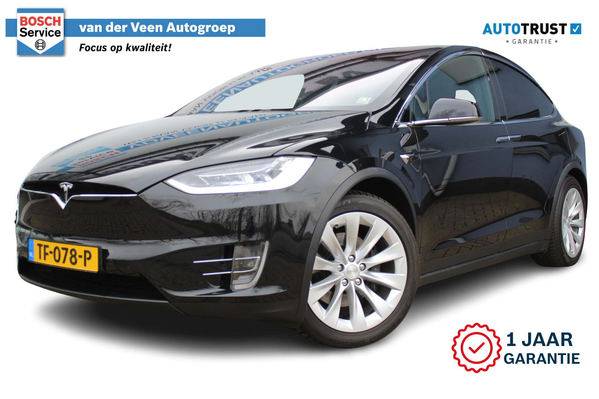 Tesla Model X 100D 6p. | Incl. BTW | Incl. 1 jaar Garantie | Wegenbelasting vrij tot 2030 | Luchtvering | Adaptive cruise | Keyless Go | Elektrisch verstelbare stoelen | Navigatie | Stoelverwarming  | Achteruitrijcamera | 20 " LM | LED verlichting | Parkeersensoren V+A | Vleugel deuren | Elektrische kofferbak | Trekhaak 2250 kg | Origineel Nederlandse auto | NAP | bij viaBOVAG.nl