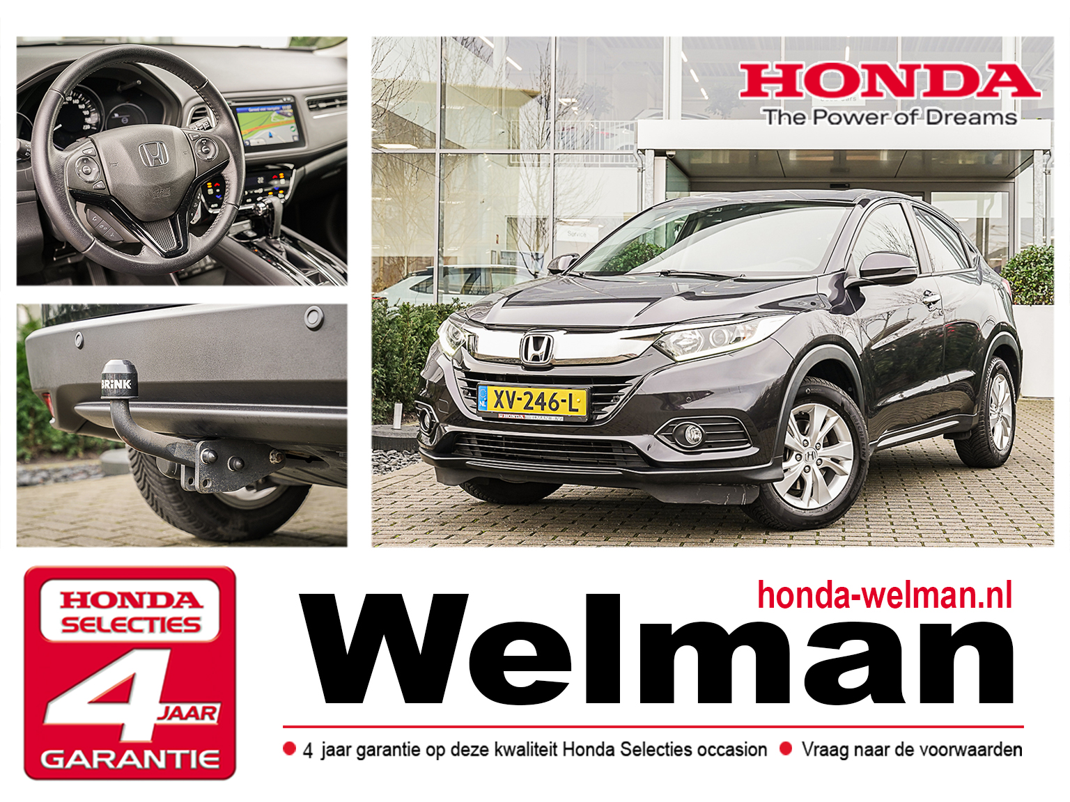 Honda HR-V 1.5i V-TEC ELEGANCE - AUTOMAAT - TREKHAAK - ALL WEATHERS - CAMERA