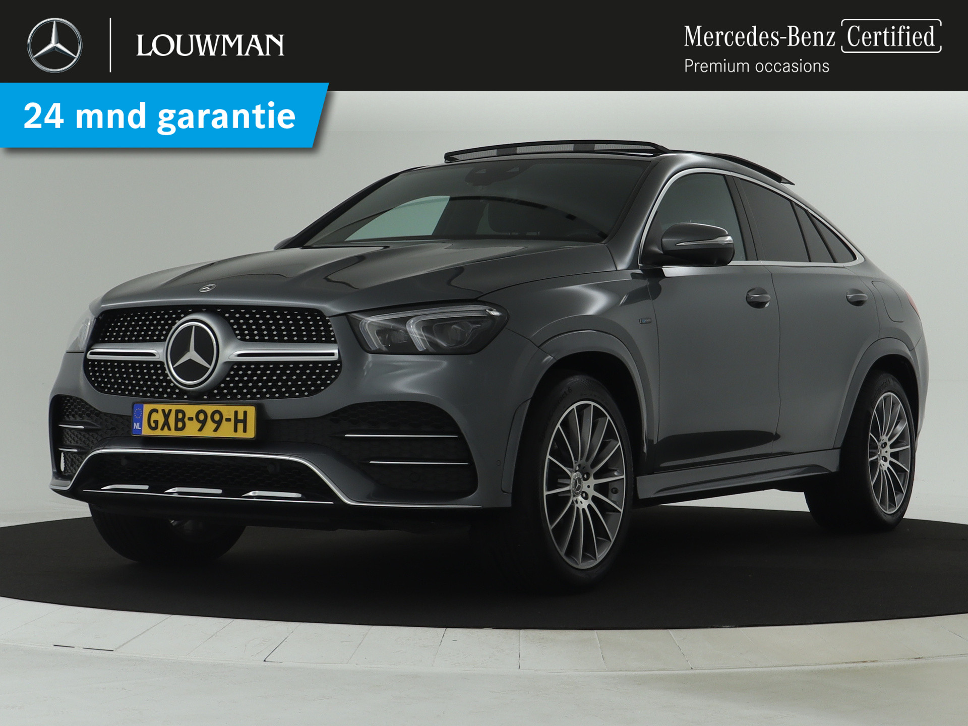 Mercedes-Benz GLE 350 e 4MATIC Premium Plus | Panorama Schuif-Kanteldak | Trekhaak | 21 Inch LM Velgen | Burmester Surround Sound systeem | Inclusief 24 maanden MB Certified garantie voor Europa.