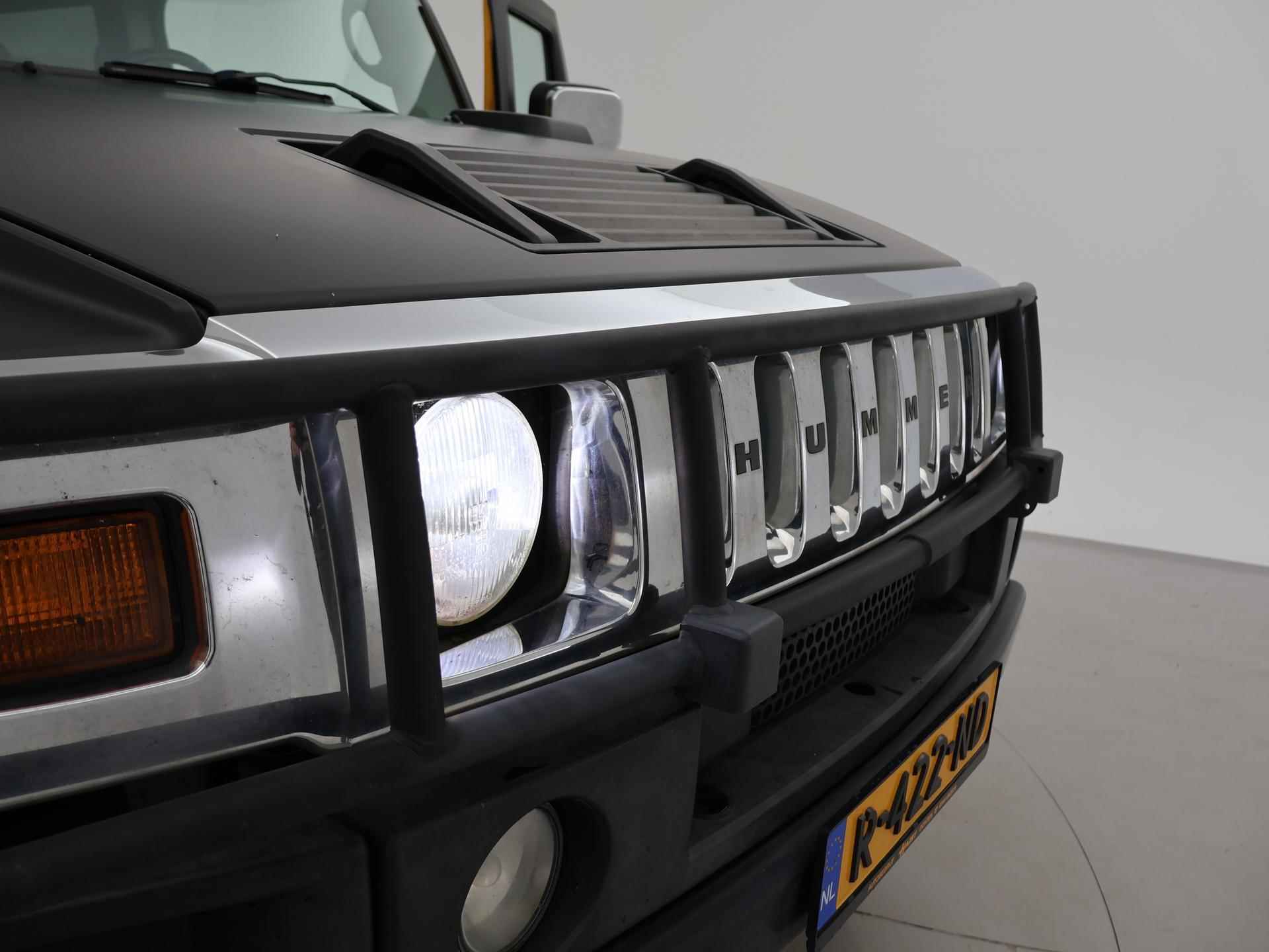 Hummer H2 6.0 V8 MAT ZWART + STANDKACHEL / LEDER / STOELVERWARMING V+A / SCHUIFDAK - 27/44