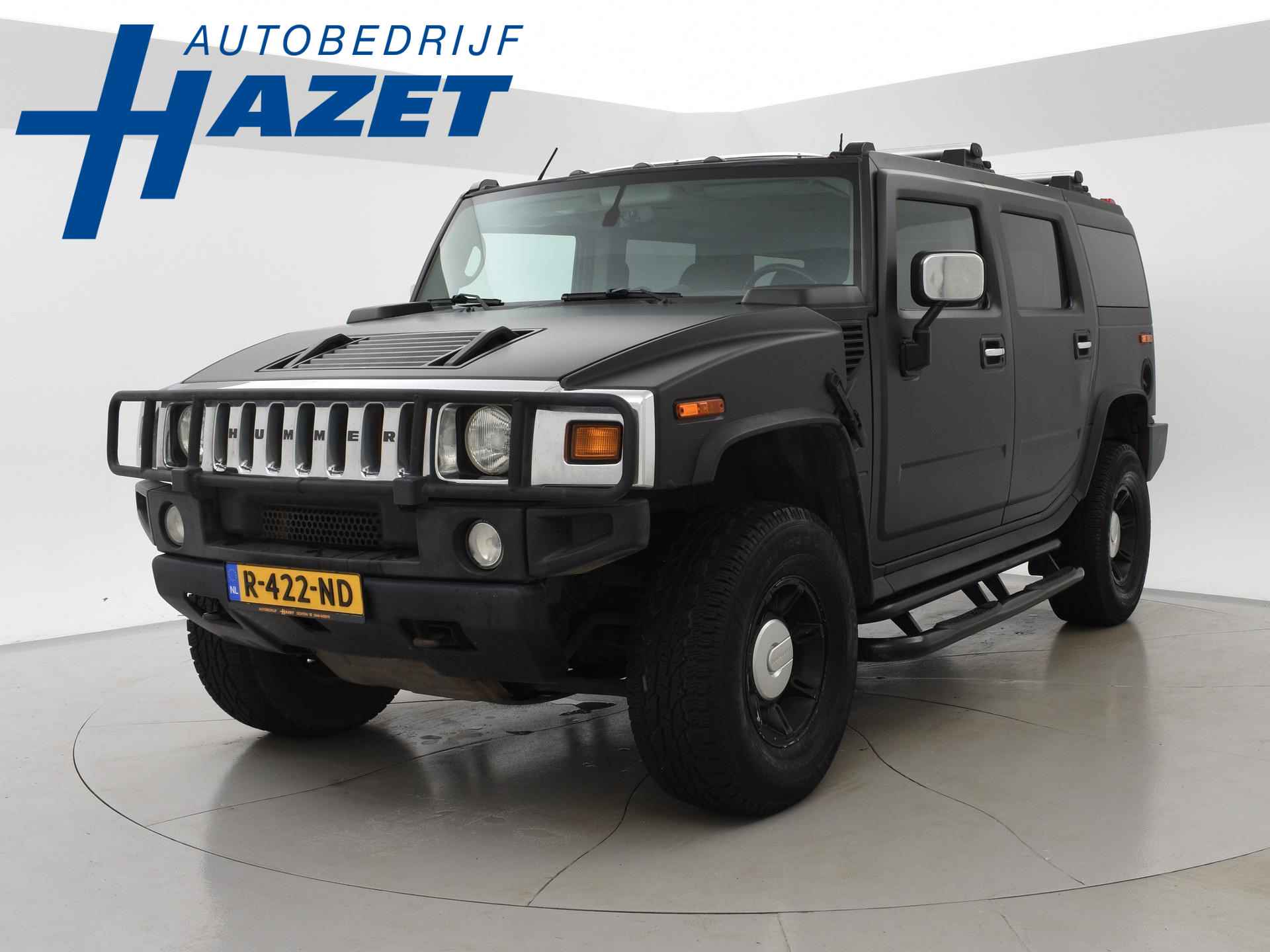 Hummer H2 6.0 V8 MAT ZWART + STANDKACHEL / LEDER / STOELVERWARMING V+A / SCHUIFDAK - 1/44