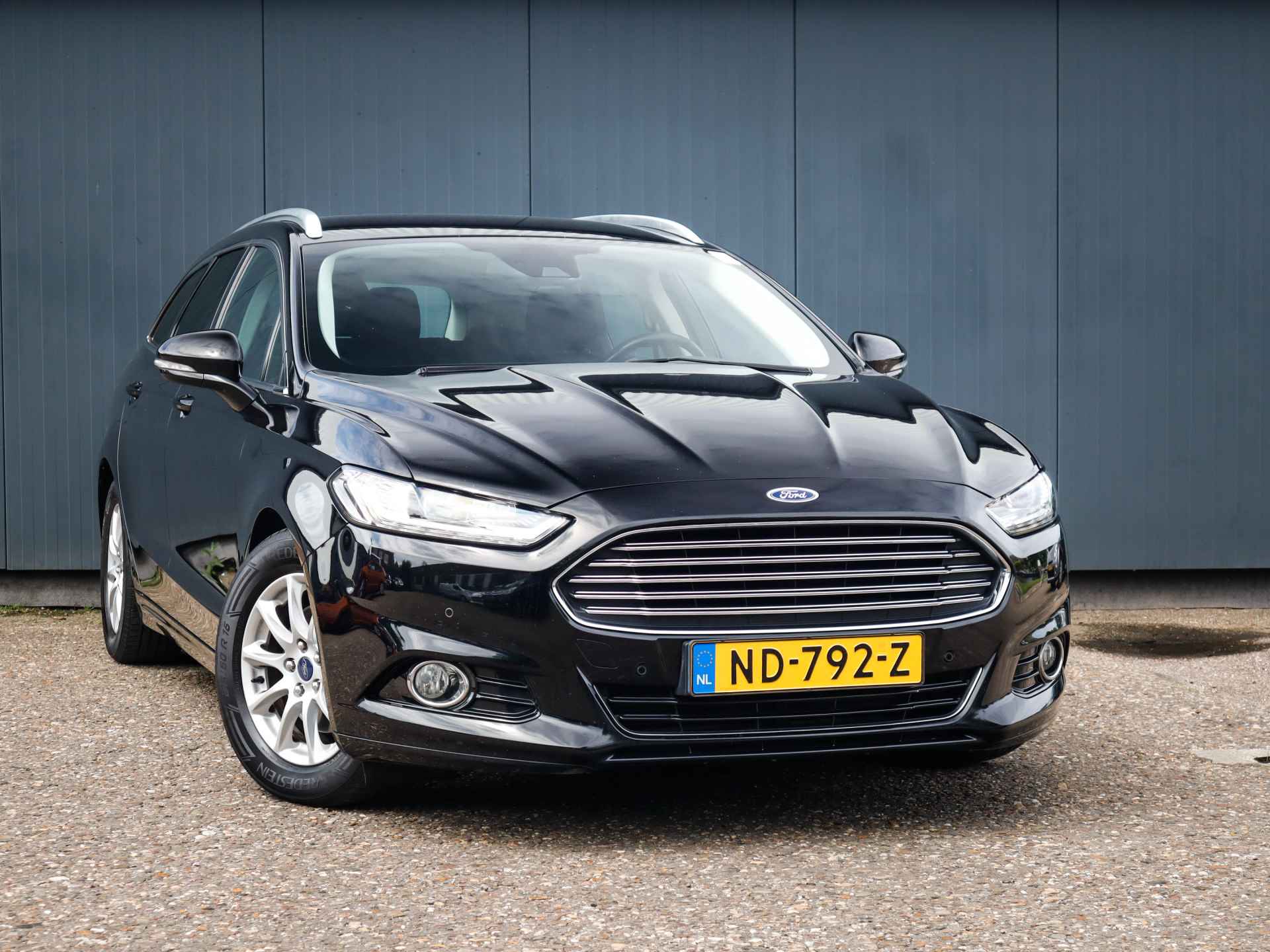 Ford Mondeo Wagon 1.5 TDCi Titanium SE (120 PK) Keurig-Onderh, 12-Mnd-BOVAG, NL-Auto, Airco, Keyless-Entry/Start, Cruisecontrol, Elek.- Achterklep, Bluetooth, Stoelverwarming, Skiluik, Lm-Velgen-16Inch, Privacy-Glas - 33/38