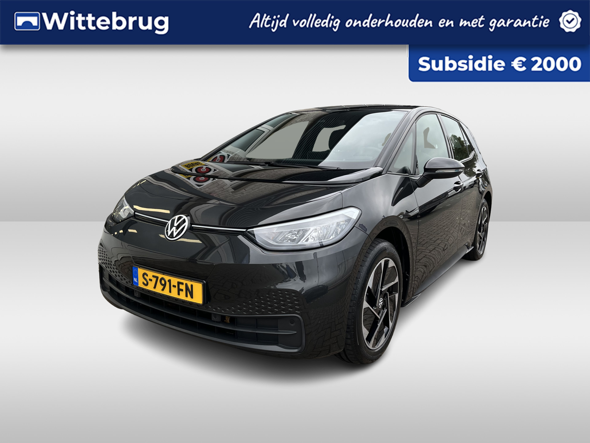 Volkswagen ID.3 Pure 45 kWh / SUBSIDIE/ PARK. SENSOREN/ LED/ SNELLADER 110KW /STOEL EN STUUR VERWARM./ ADAPT. CRUISE/ APP CONNECT/ NAVI/ CLIMA/ DAB/ 18" LMV/