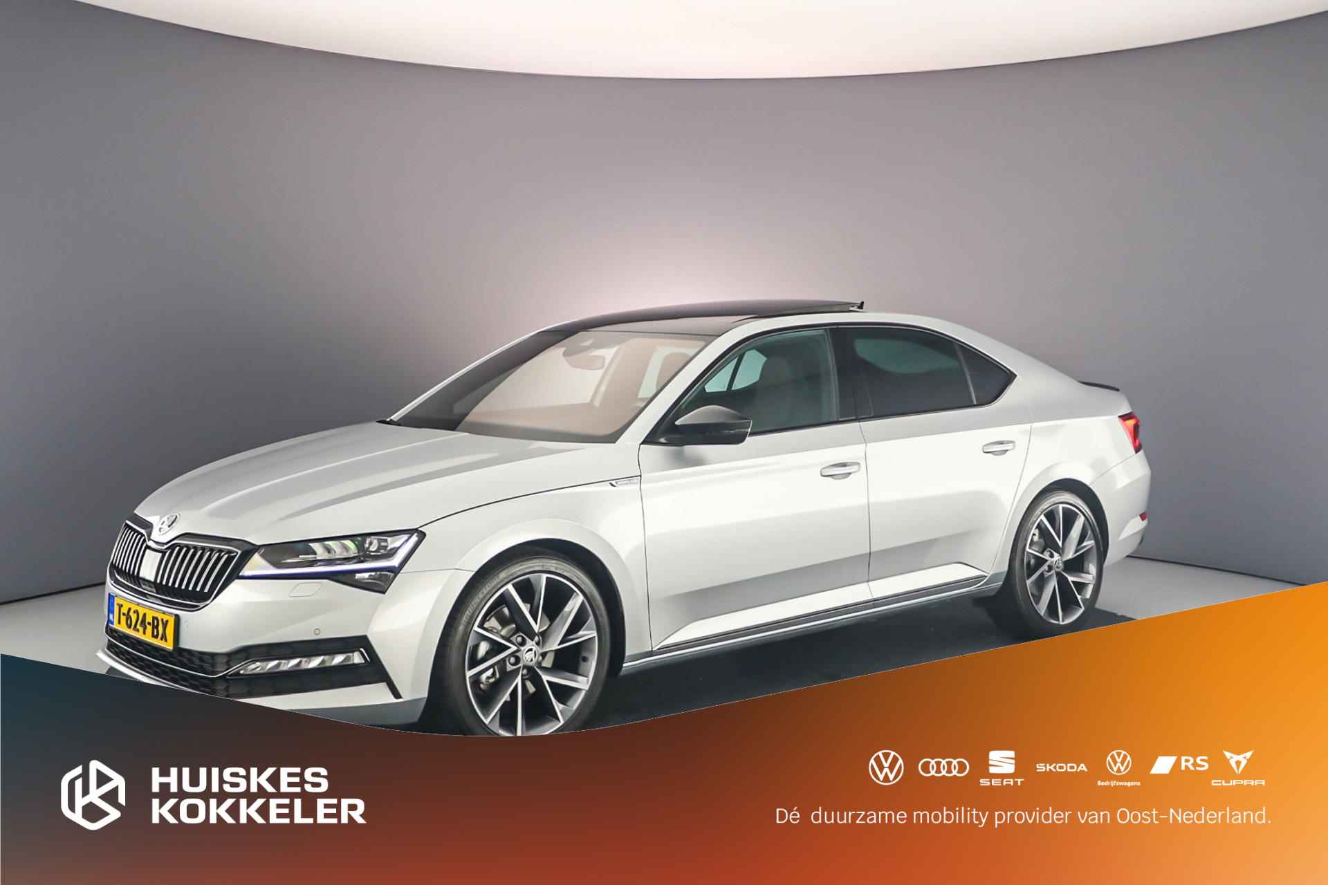 Škoda Superb Sportline Business 1.5 TSI 150pk DSG Automaat Panoramadak, Adaptive cruise control, Navigatie, LED matrix verlichting, Achteruitrijcamera, Stoelverwarming, Airco, Parkeersensoren, Elektrische achterklep