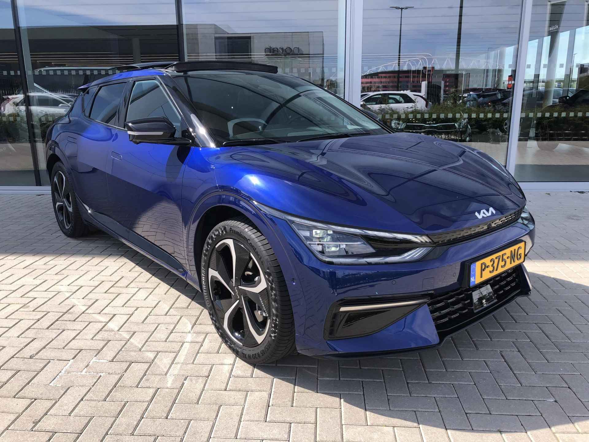 Kia EV6 GT-Line AWD 77.4 kWh | Schuif-/ kanteldak | El. Stoelen | Leder/Alcantara | Meridian Surround | Ad. Cruise | Stoel/stuurverw. | PDC V+A | 20 inch LMV - 4/40