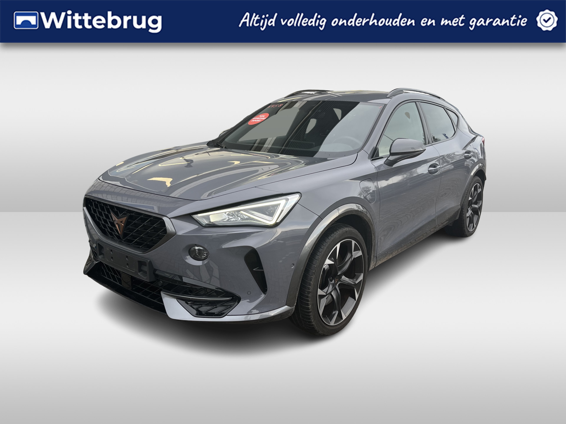 CUPRA Formentor 1.4 e-Hybrid VZ Performance / AUTOMAAT/ 245 PK/ PANO/ TREKHAAK/ CAMERA/ PARK. SENSOREN/ DODE HOEK/ KEYLESS/ MATRIX/ STUURVERWARM./ ADAPT. CRUISE/ APP-CONNECT/ NAVI/ CLIMA/ DAB/ 19" LMV