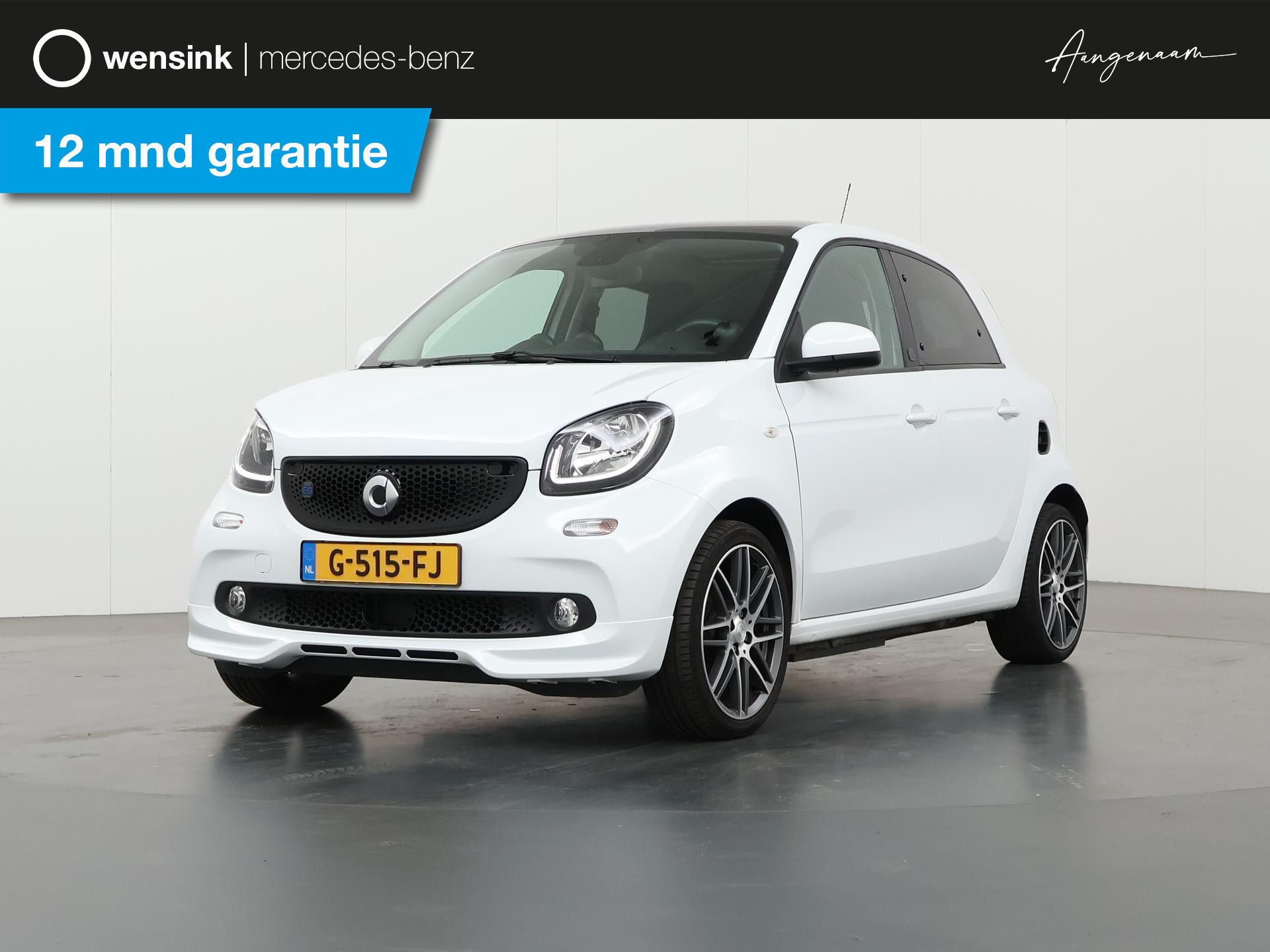 smart forfour EQ BRABUS Style 18 kWh smart forfour EQ BRABUS Style | Navigatie | Panoramadak | Lederen Bekleding | Climate Control | Stoelverwarming |  FULL-LED koplampen en achterlichten | Parkeercamera | Sfeerverlichting |