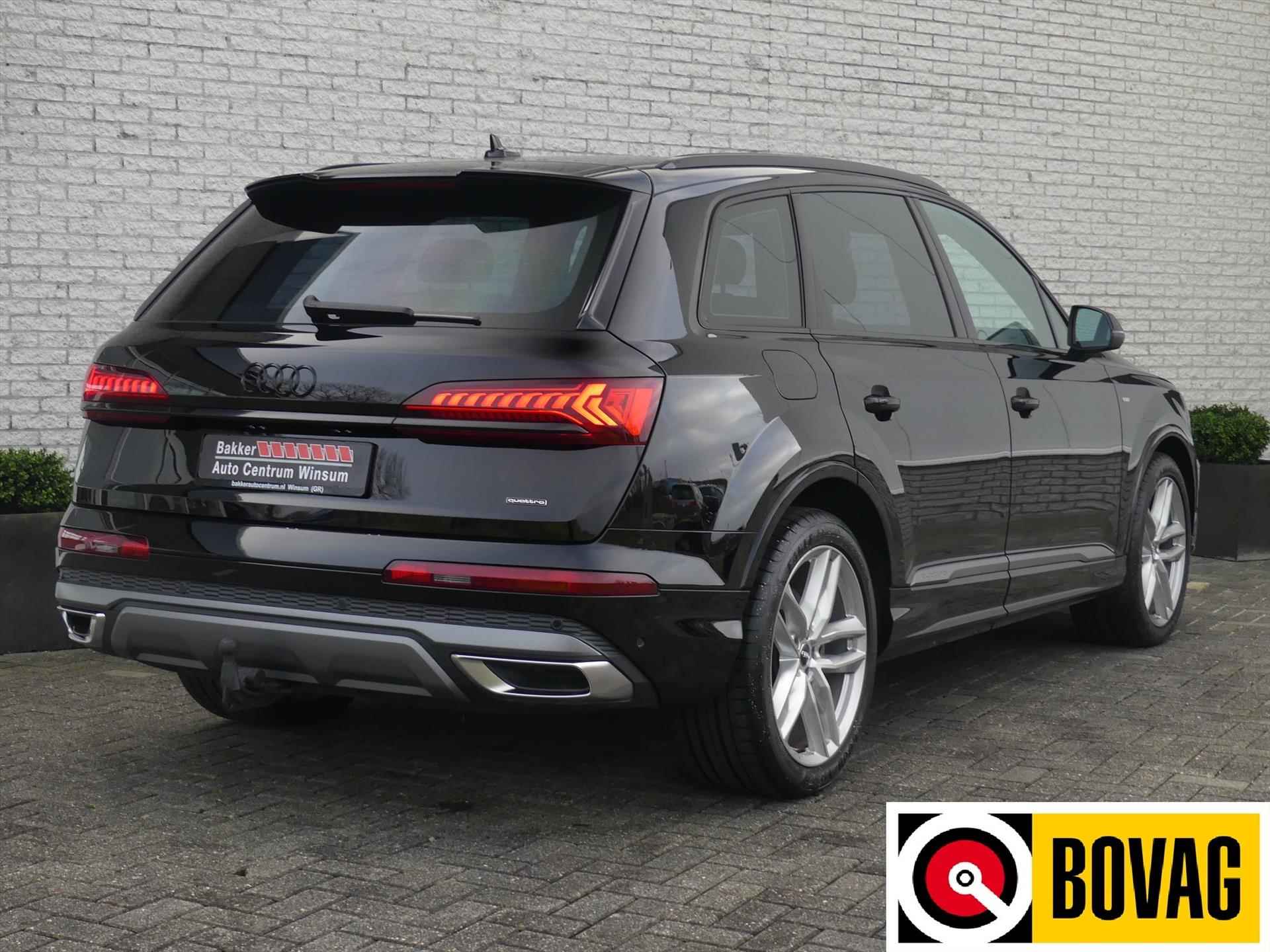 Audi Q7 55 TFSI e V6 381PK QUATTRO S-LINE PANO.DAK/TREKHAAK/LEER/LUCHTVERING - 3/48