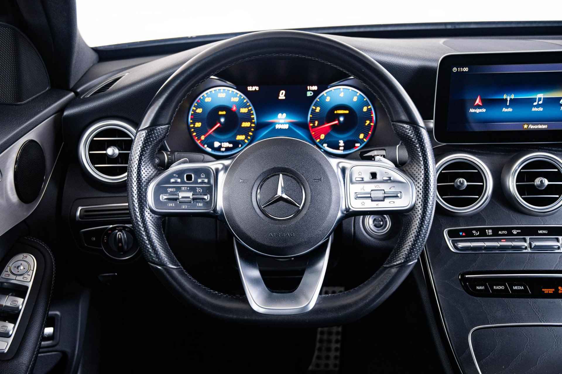 Mercedes-Benz C-klasse 180 Business Solution AMG Ixterieur/Intereur - Sportonderstel - Multifunctioneel sportstuur - Comfortpakket - Stoelverwarming voor - Spiegelpakket - Led koplampen - DAB - - 41/69