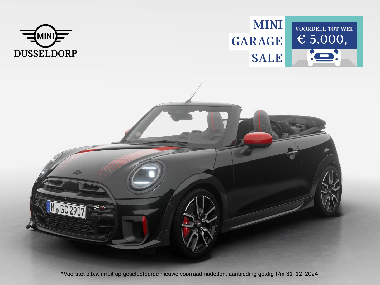 MINI Cooper Cabrio JCW John Cooper Works Pakket XL PRIVATE LEASE EUR 1228,- (48 mnd/10.000km)