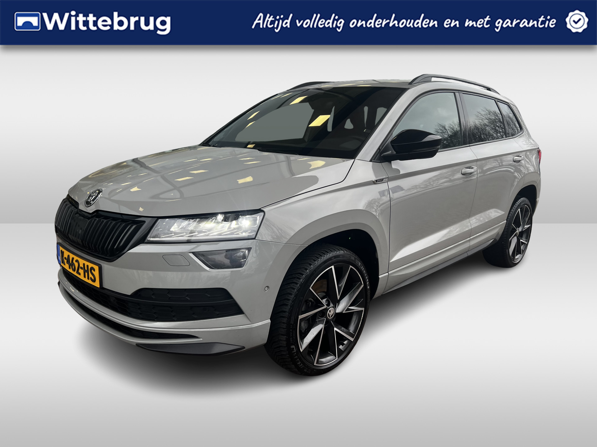 Škoda Karoq 1.5 TSI ACT Sportline Business DSG/  Steel Grey/ Digitale Cockpit/ Led/ Panoramadak/  Elec. A.Klep/ Camera/ Parkeersensoren/ 19 lmv