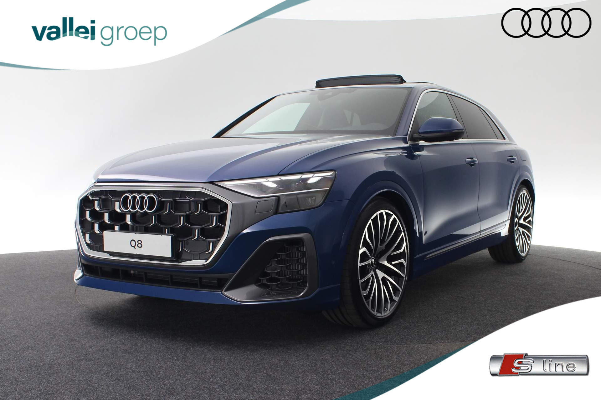 Audi Q8 Pro Line S 55 TFSI e 394PK Quattro | Bang & Olufsen Premium | 23 inch | Panoramadak | Trekhaak | Tour pakket | Luchtvering | Leder