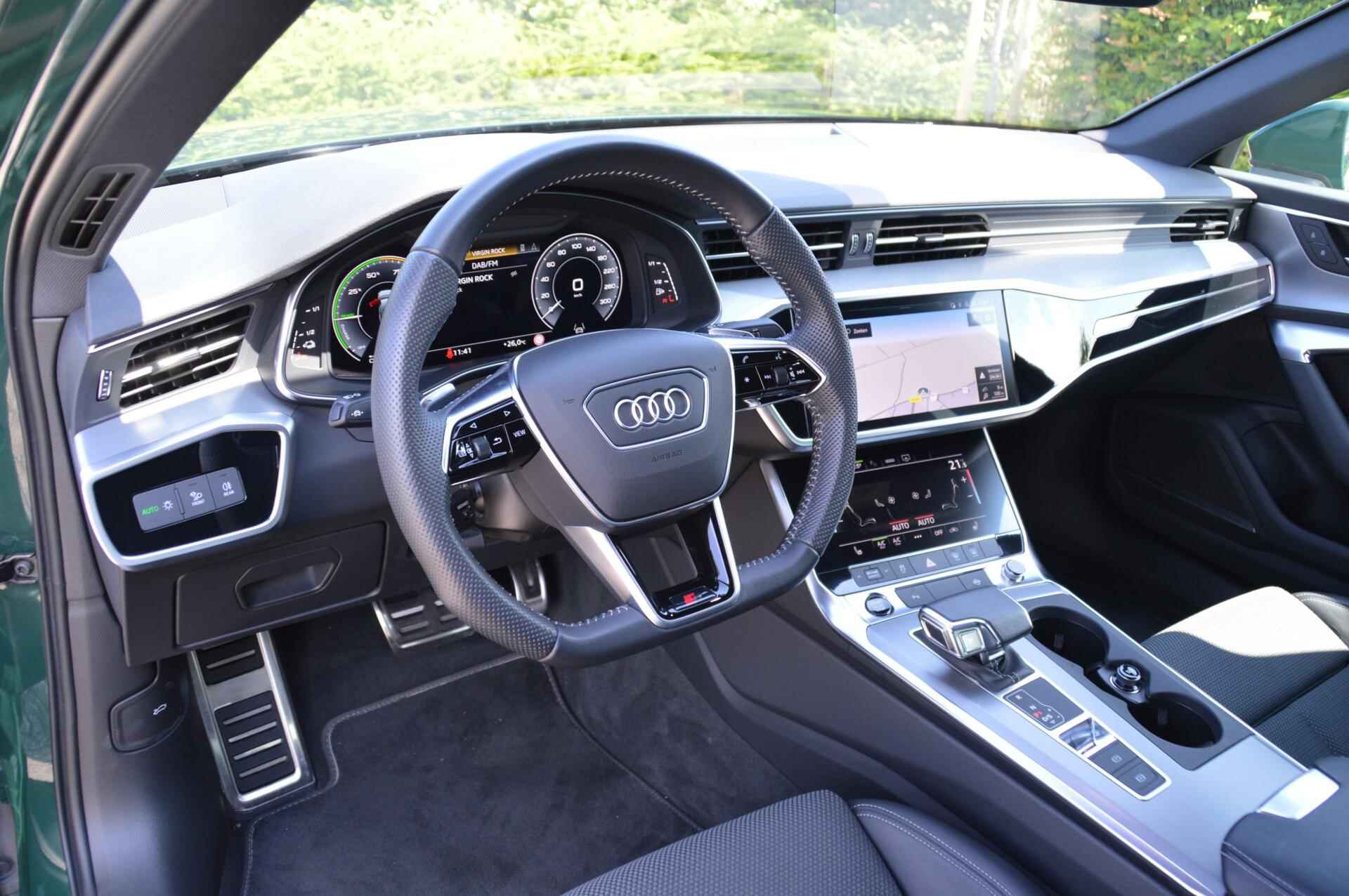 Audi A6 50 TFSIe 299 pk quattro S-line PHEV panoramadak/Audi Exclusive Goodwoodgreen - 3/100