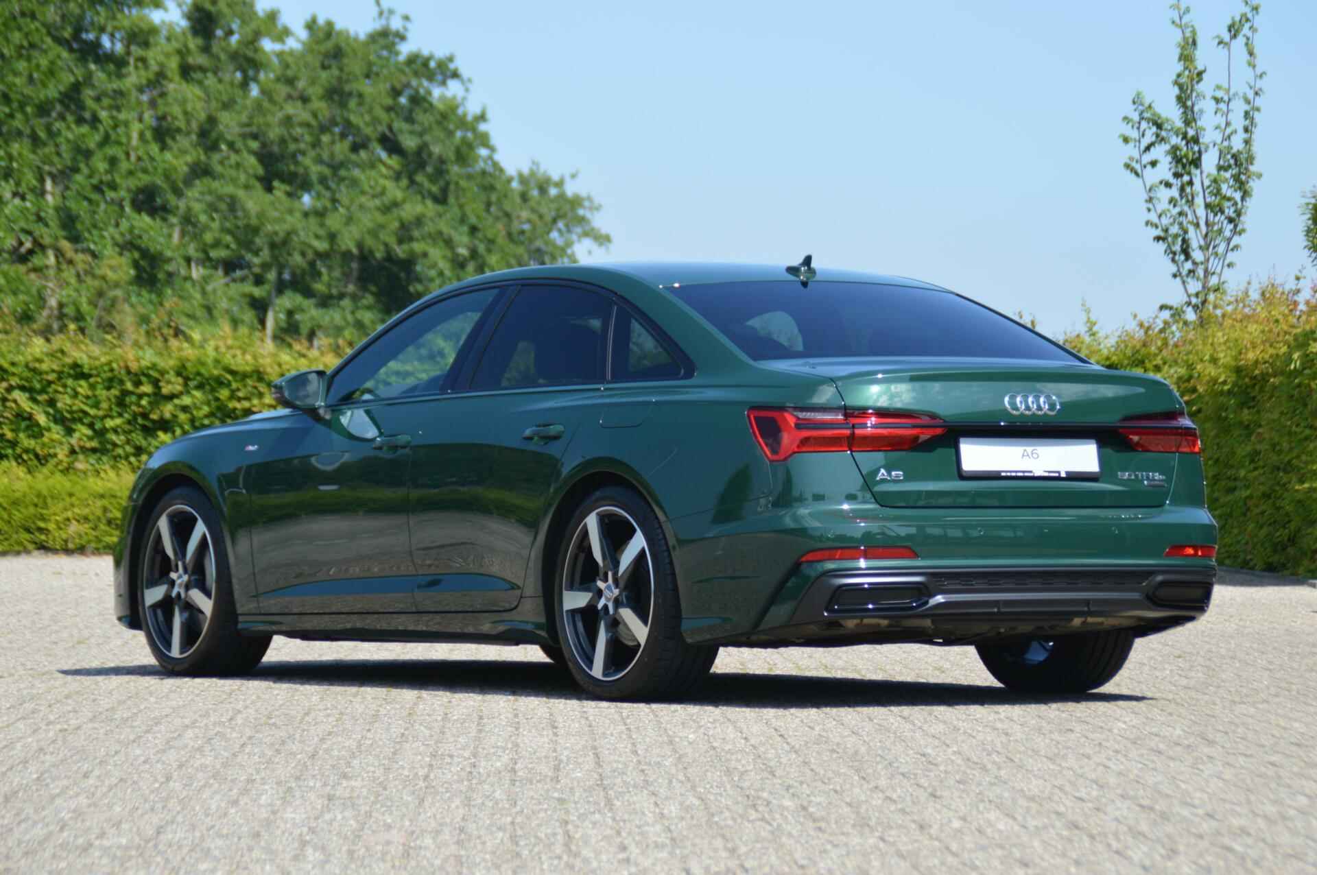 Audi A6 50 TFSIe 299 pk quattro S-line PHEV panoramadak/Audi Exclusive Goodwoodgreen - 54/100